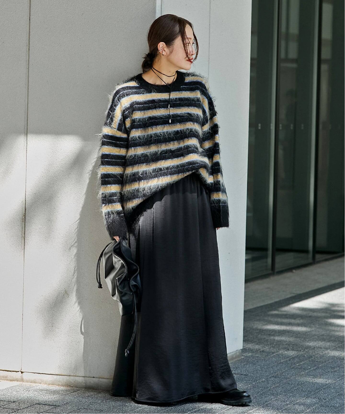 ジャーナルスタンダード 25AW マルチボーダーシャギーニット セーター 長袖 マルチボーダーシャギーニット（ニット／セーター）｜JOURNAL STANDARD