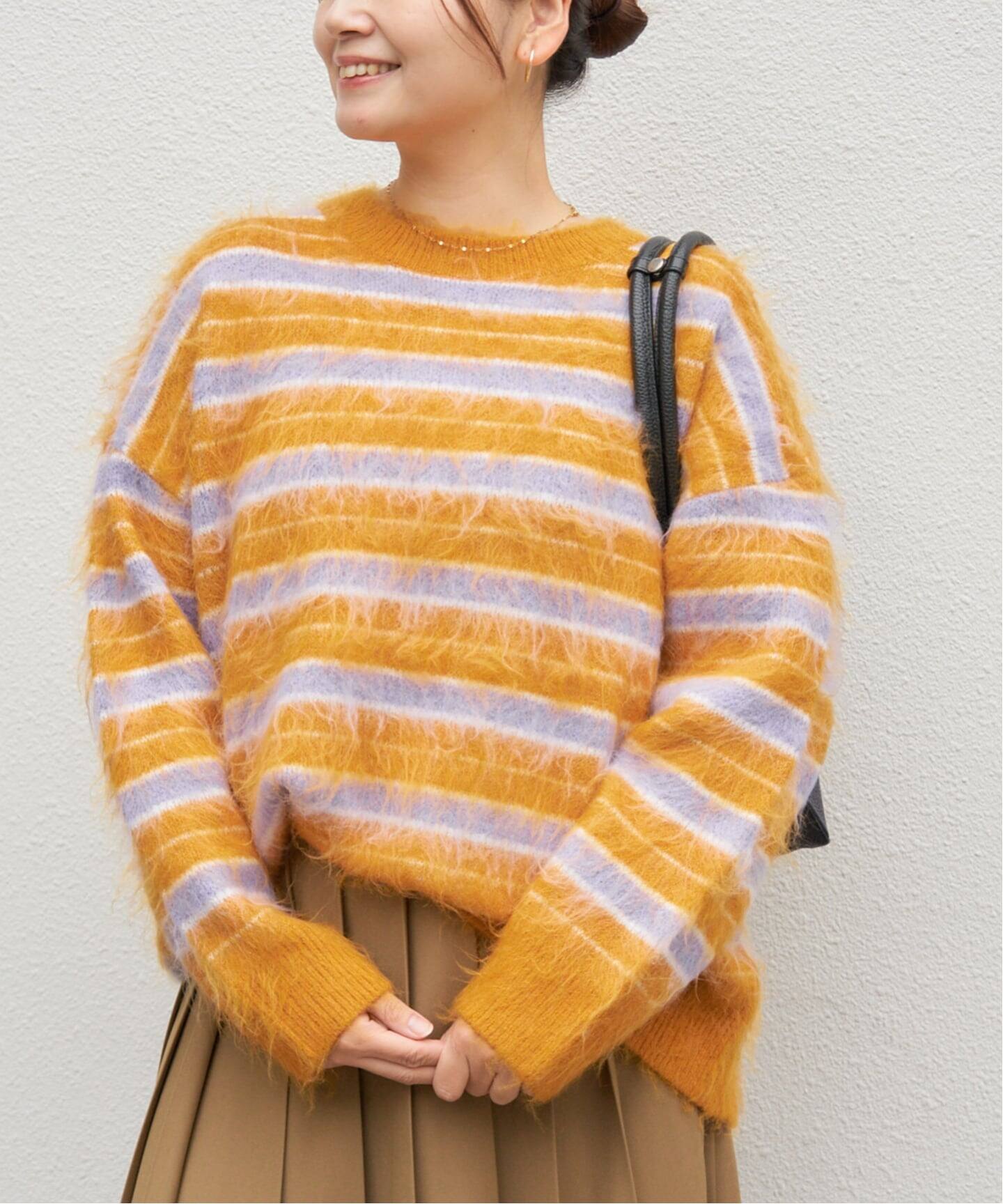 ジャーナルスタンダード 25AW マルチボーダーシャギーニット セーター 長袖 マルチボーダーシャギーニット（ニット／セーター）｜JOURNAL STANDARD