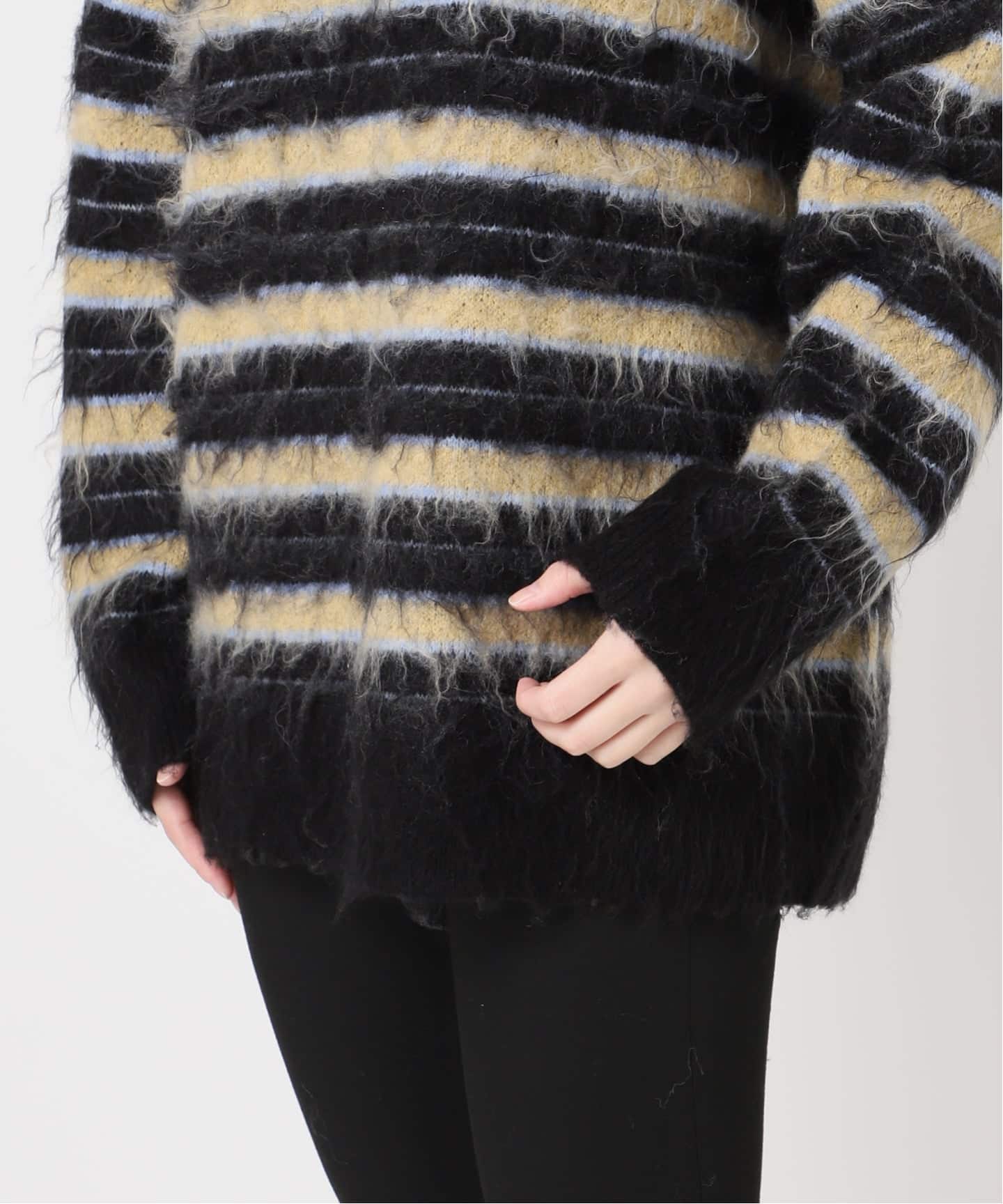 マルチボーダーシャギーニット（ニット／セーター）｜JOURNAL STANDARD