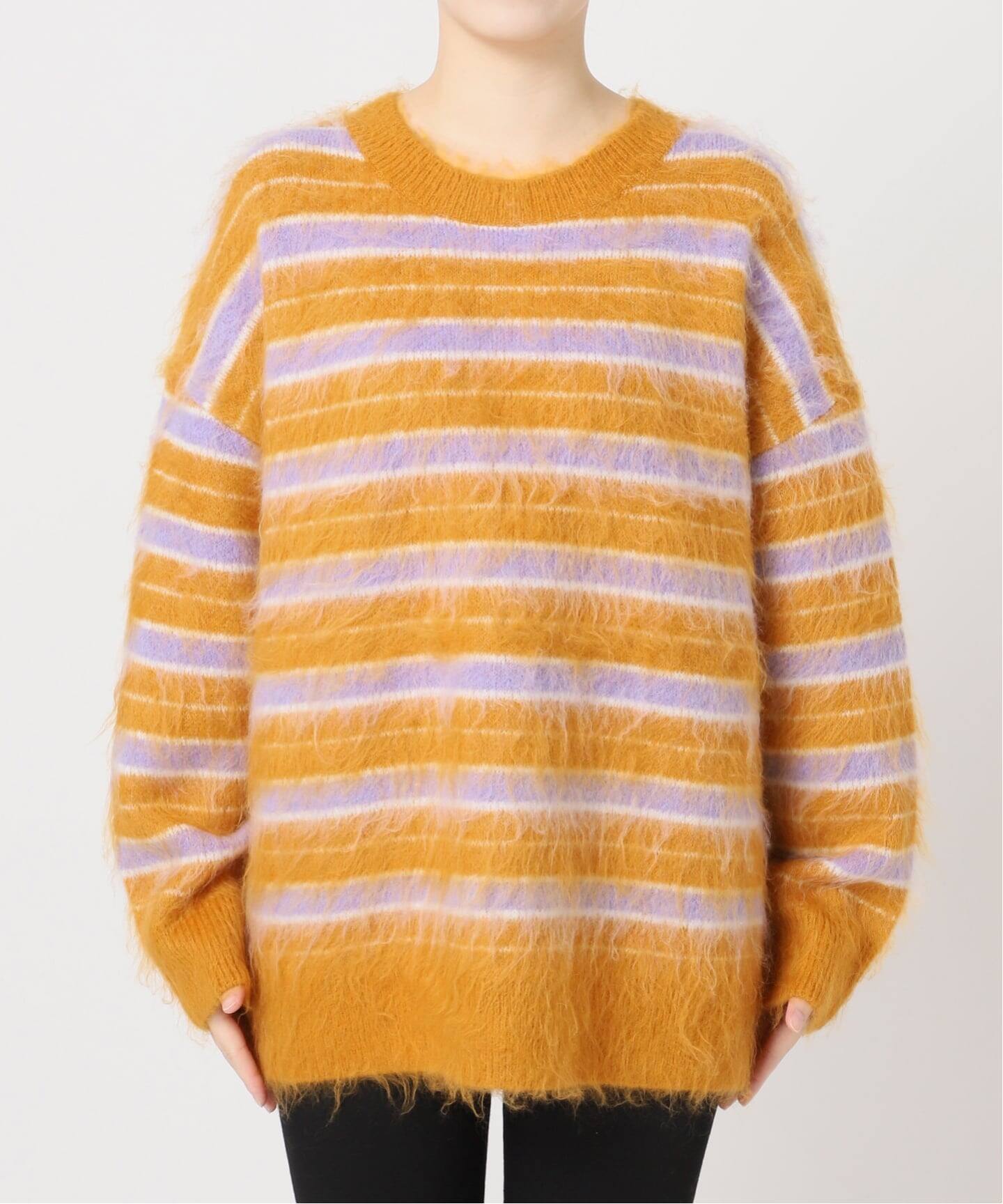 ジャーナルスタンダード 25AW マルチボーダーシャギーニット セーター 長袖 マルチボーダーシャギーニット（ニット／セーター）｜JOURNAL STANDARD