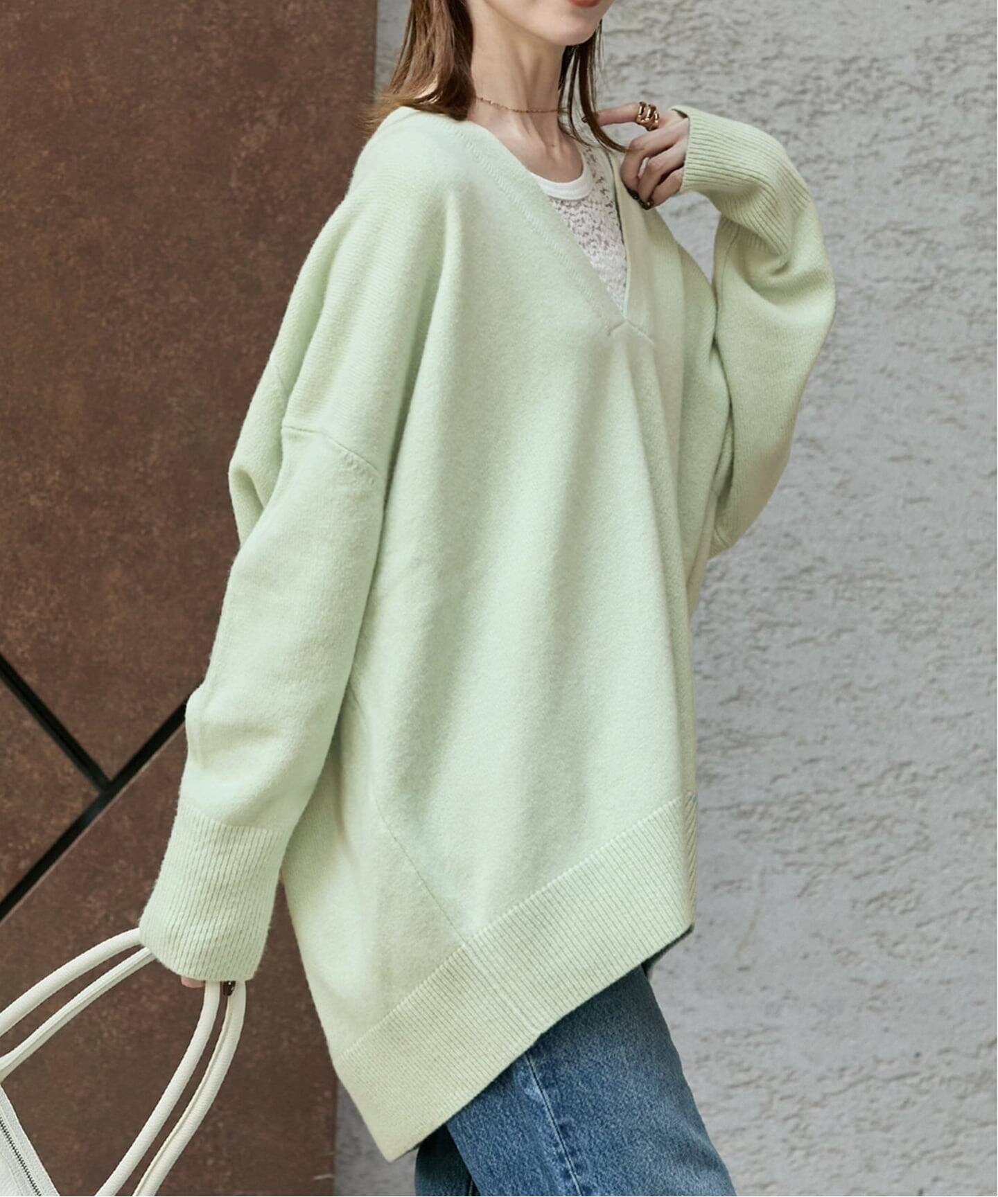 予約》【2025FW 新作】MUSIC DEEP V ルーズプルオーバー（ニット