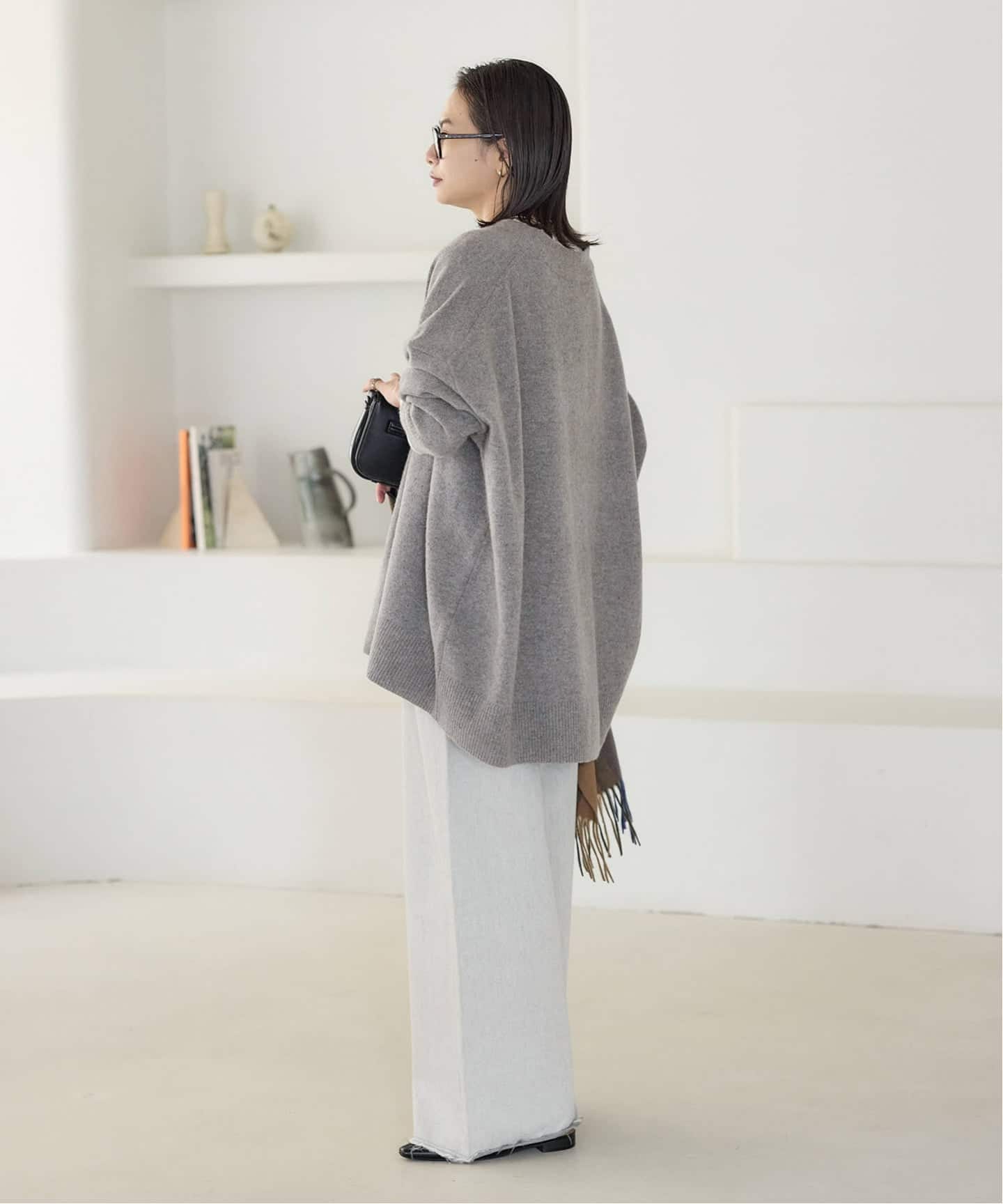 追加2》MUSIC DEEP V ルーズプルオーバー（ニット／セーター