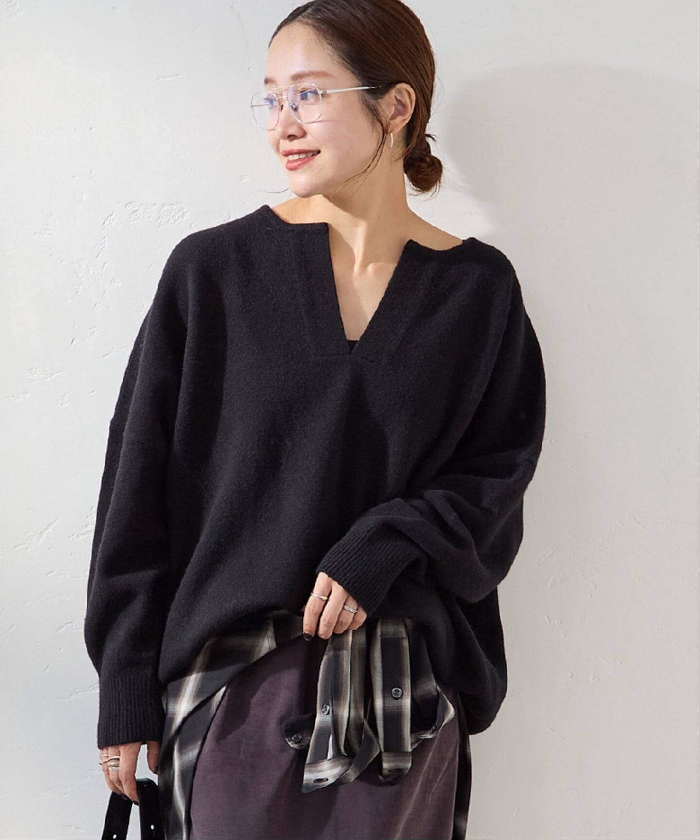 WEB限定追加》MUSIC カフタンプルオーバー（ニット／セーター