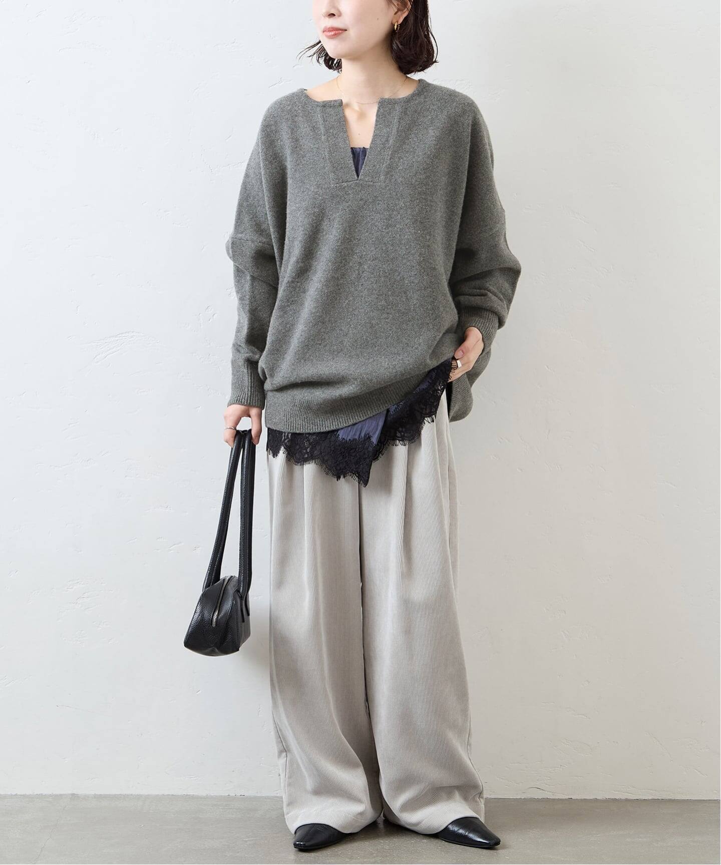 WEB限定追加2》MUSIC カフタンプルオーバー（ニット／セーター