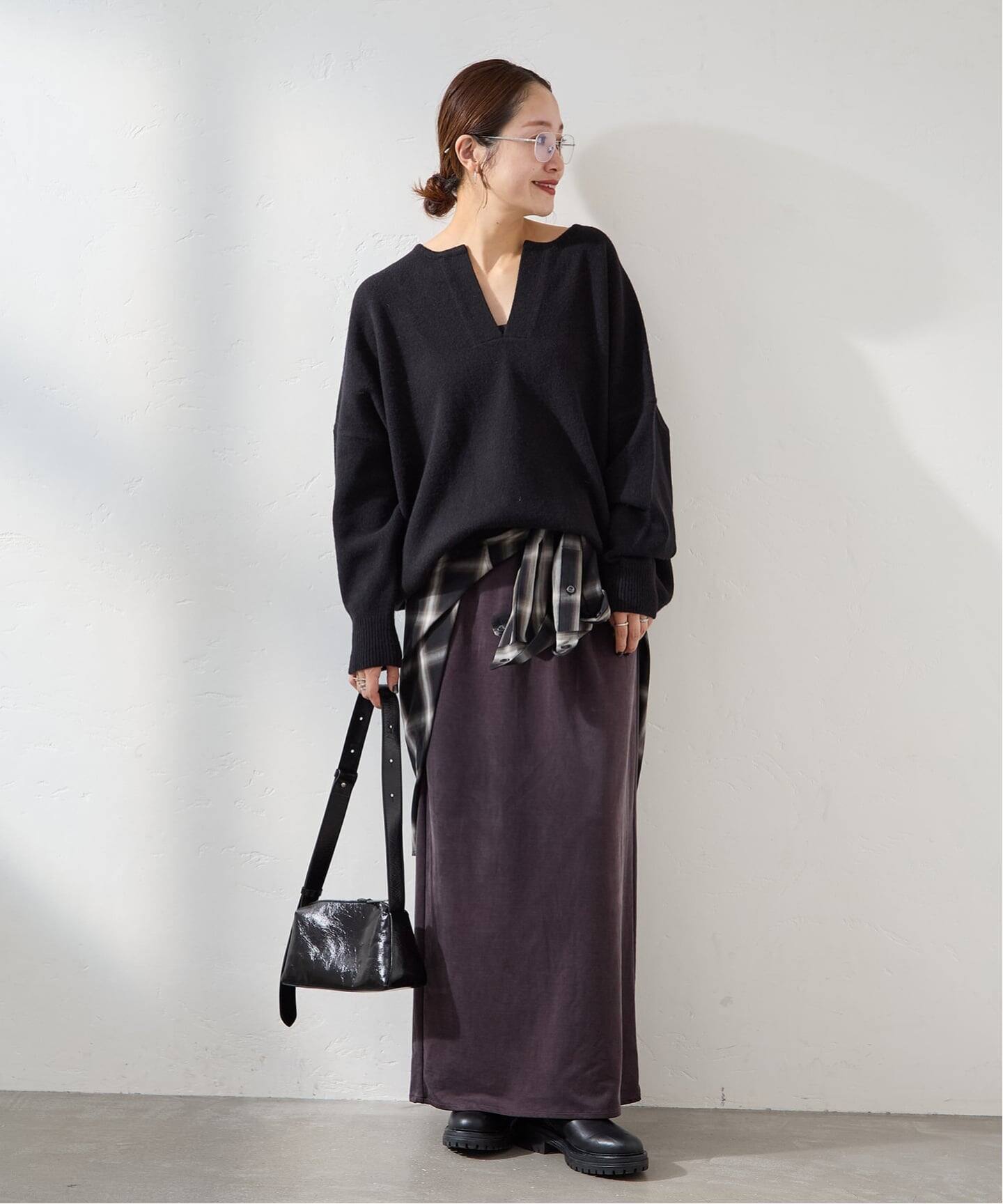 WEB限定追加3》MUSIC カフタンプルオーバー（ニット／セーター