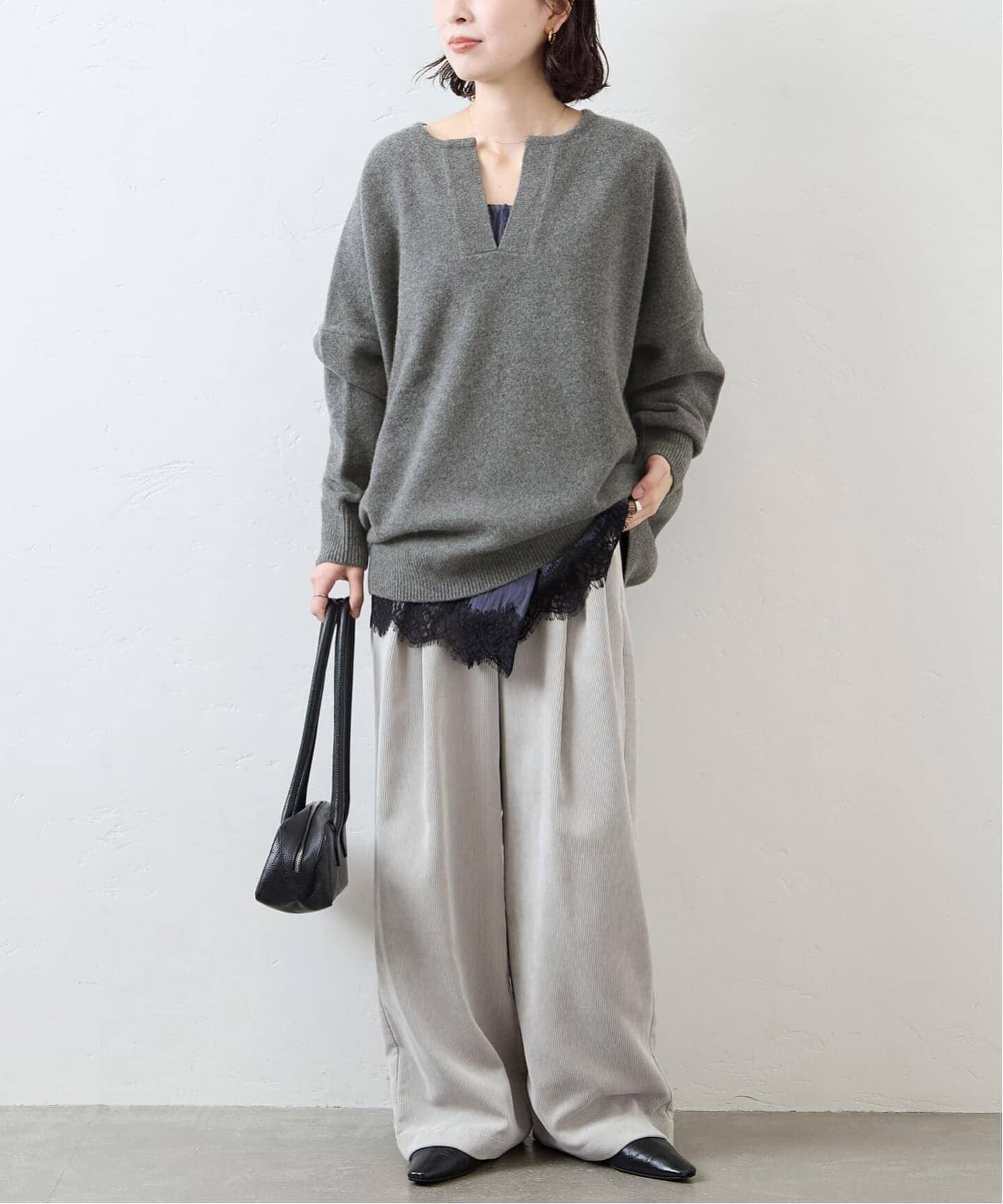 WEB限定追加3》MUSIC カフタンプルオーバー（ニット／セーター