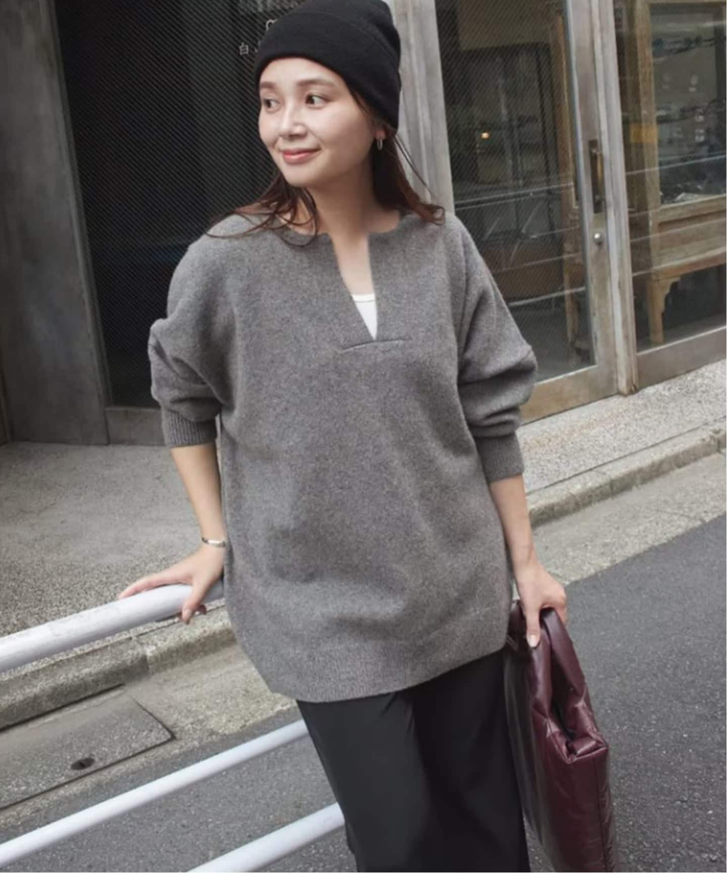 WEB限定追加3》MUSIC カフタンプルオーバー（ニット／セーター