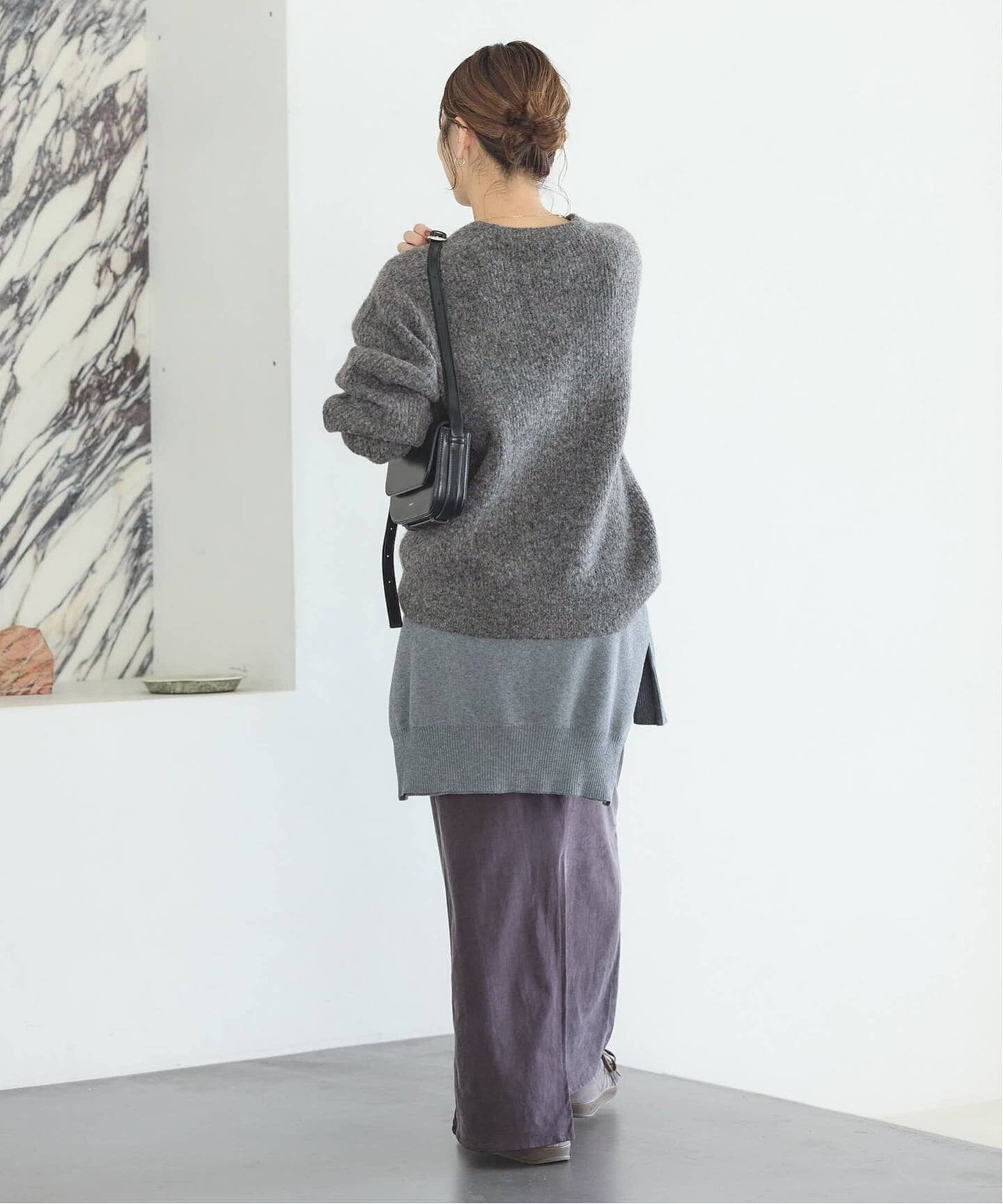 ジャーナルスタンダード　オーバーコート　アルパカ　ウール　カーキ　ツイード MARKAWARE (マーカウェア) 23FW/秋冬 ナチュラルカラーアルパカ