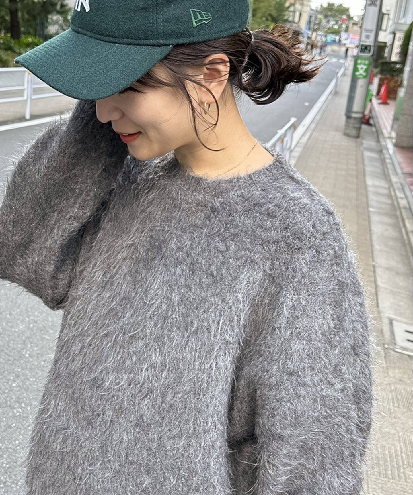 WEB限定追加予約》シャギークルーネックプルオーバー（ニット