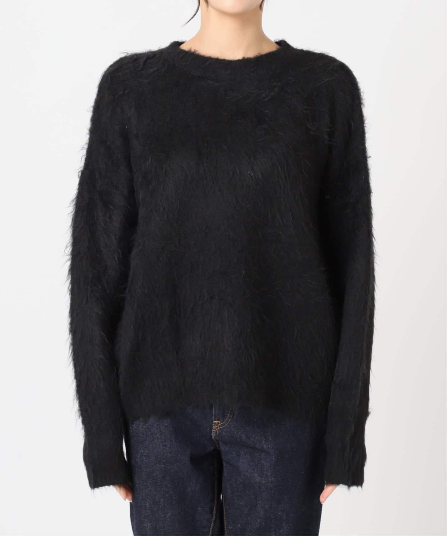 WEB限定追加》シャギークルーネックプルオーバー（ニット／セーター