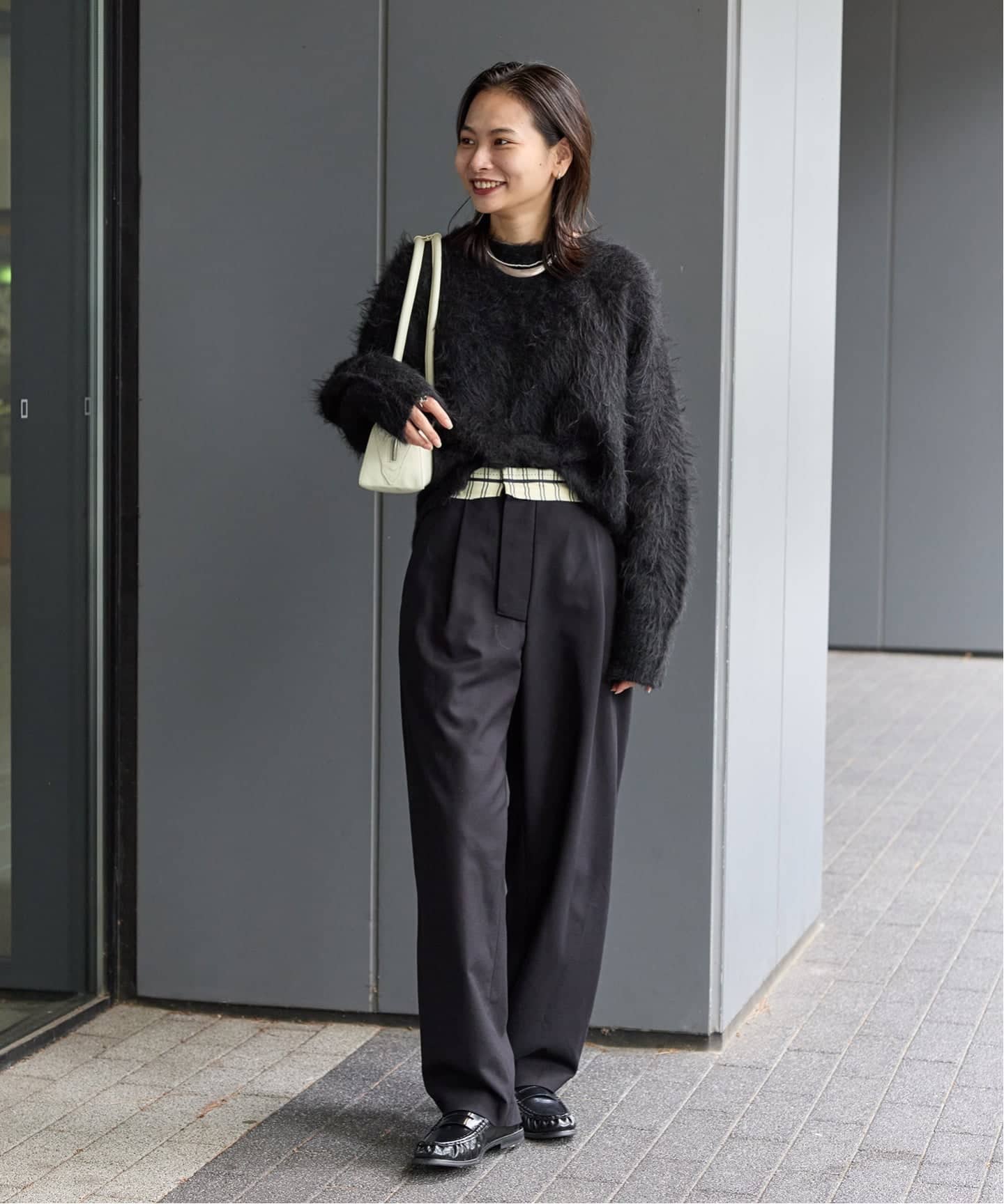 WEB限定追加2》シャギークルーネックプルオーバー（ニット／セーター