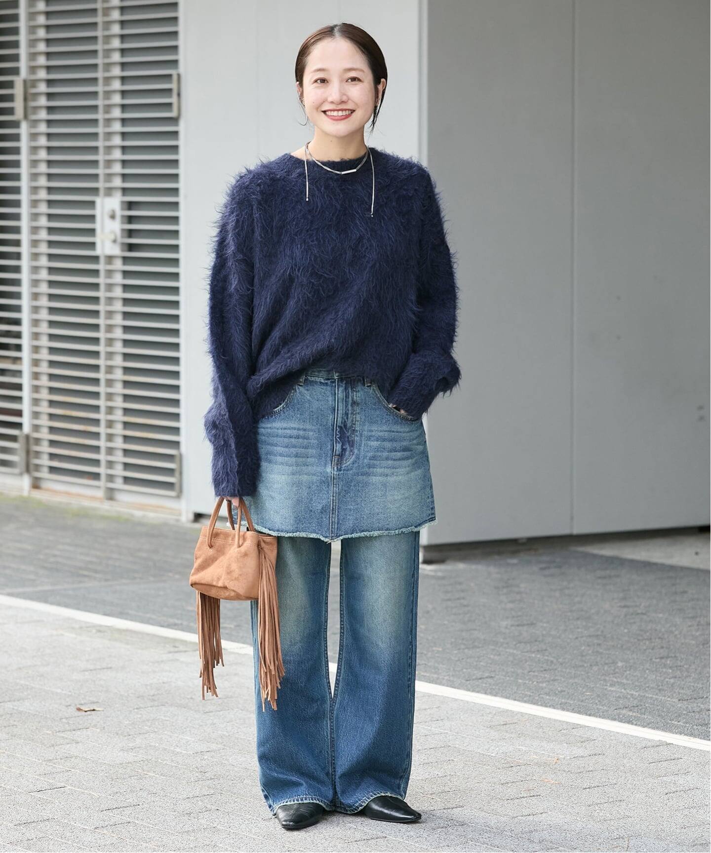 WEB限定追加2》シャギークルーネックプルオーバー（ニット／セーター