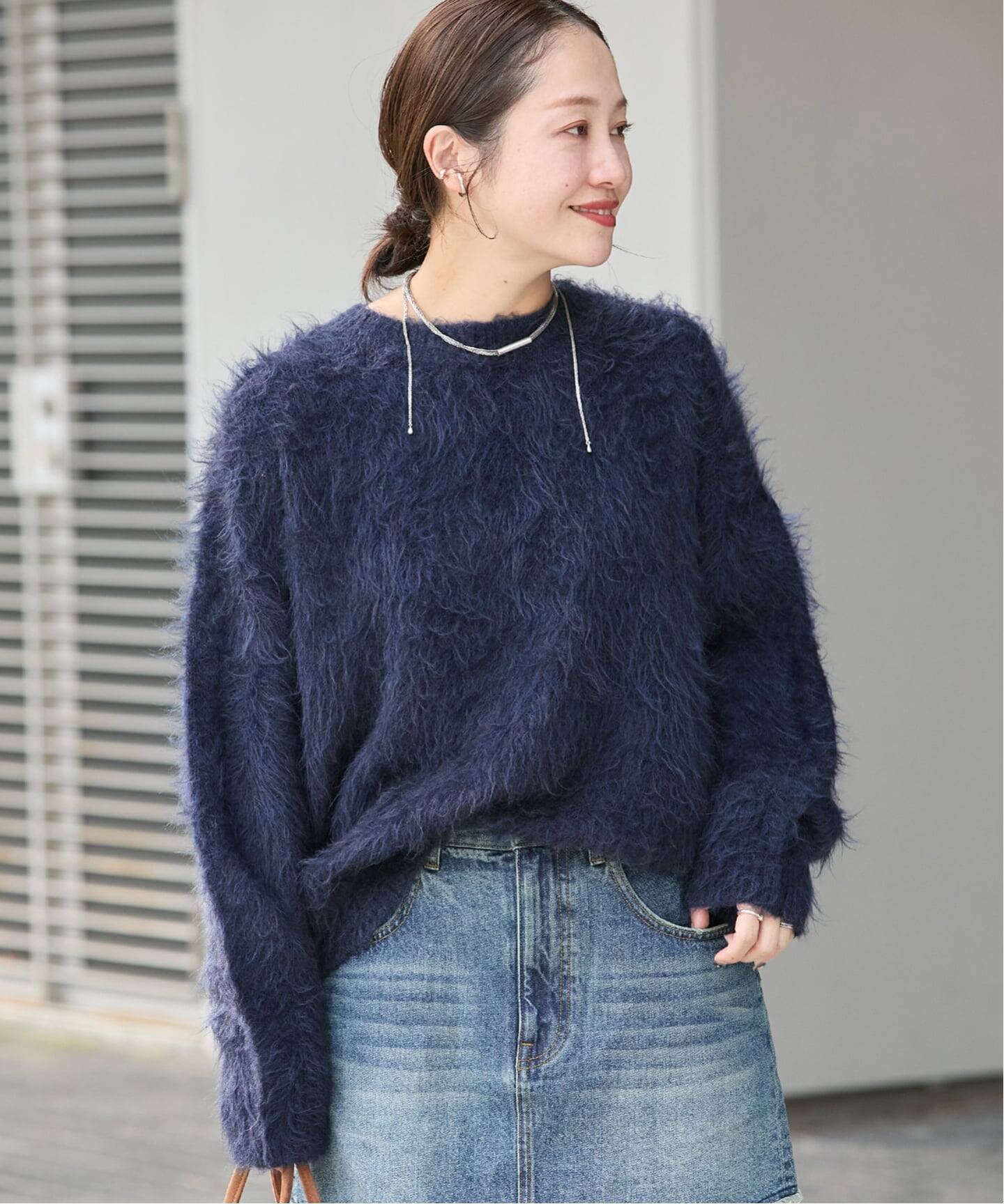 【24AW】ジャーナルスタンダード シャギーニットプルオーバー ニット WEB限定追加》シャギークルーネックプルオーバー（ニット／セーター