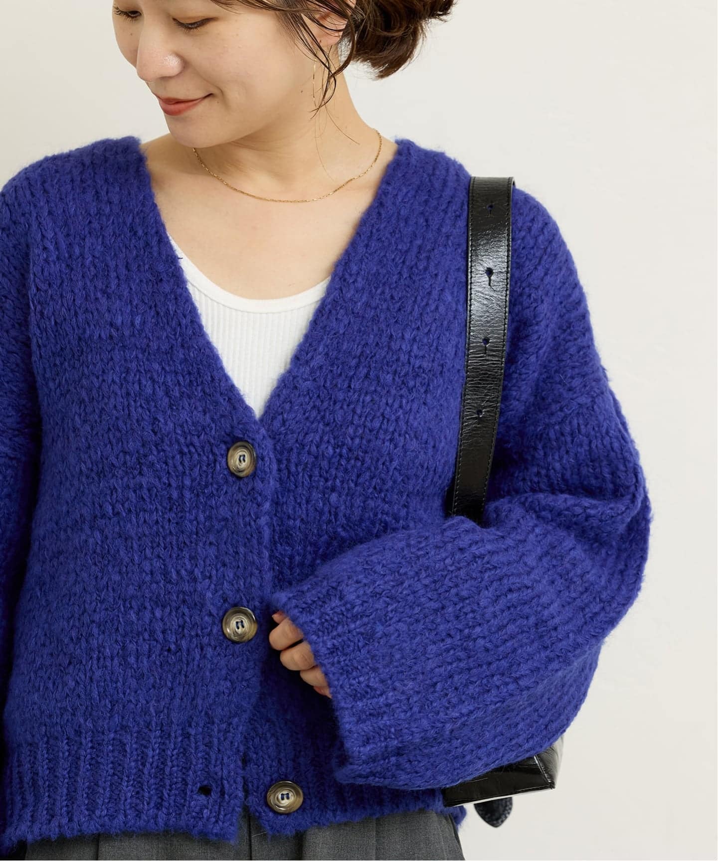 《予約》【TRICOTS JEAN MARC/トリコットジーンマルク】ボタンツキカーデ