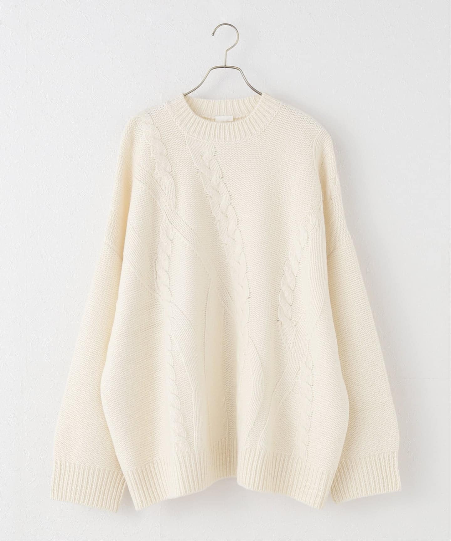 ジャーナルスタンダード　白ニット SEEALL/シーオール】CREW NECK SWEATER（ニット／セーター