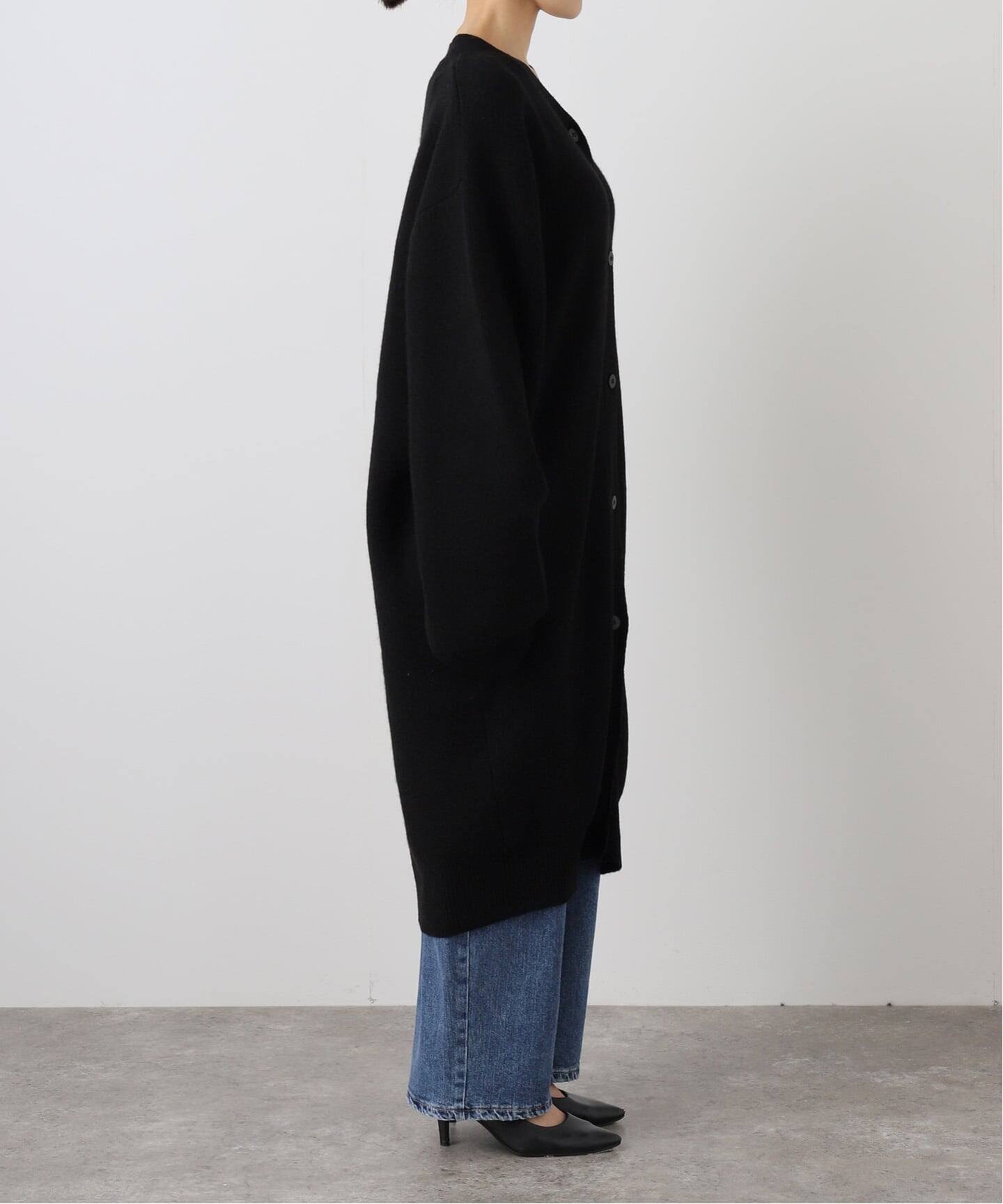 定価7万 SEEALL シーオール ニット カーディガン ブラック SEEALL「OVERSIZED CARDIGAN」new arrivals