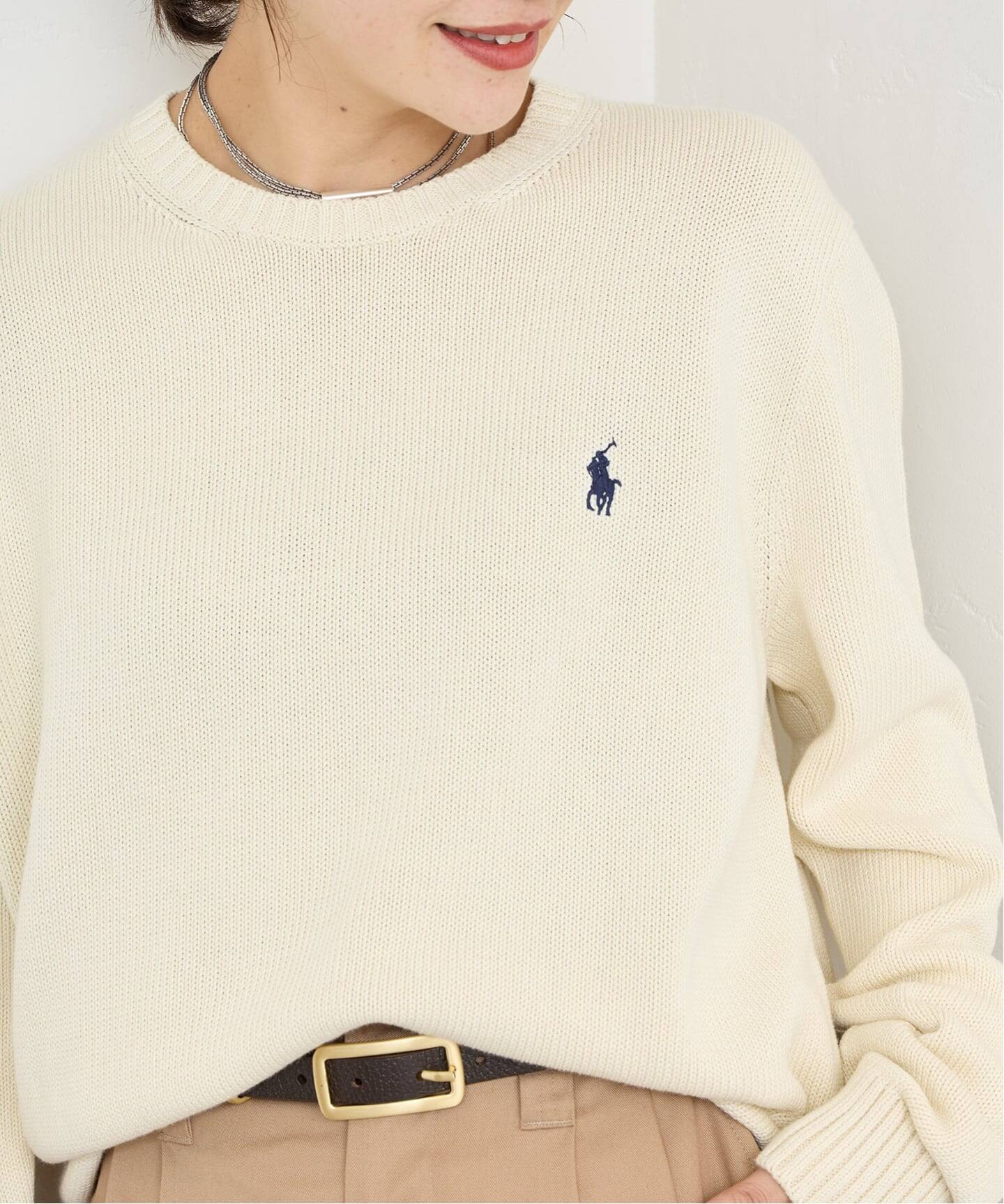 POLO RALPH LAUREN/ポロ ラルフ ローレン】COTTON KNIT PO（ニット