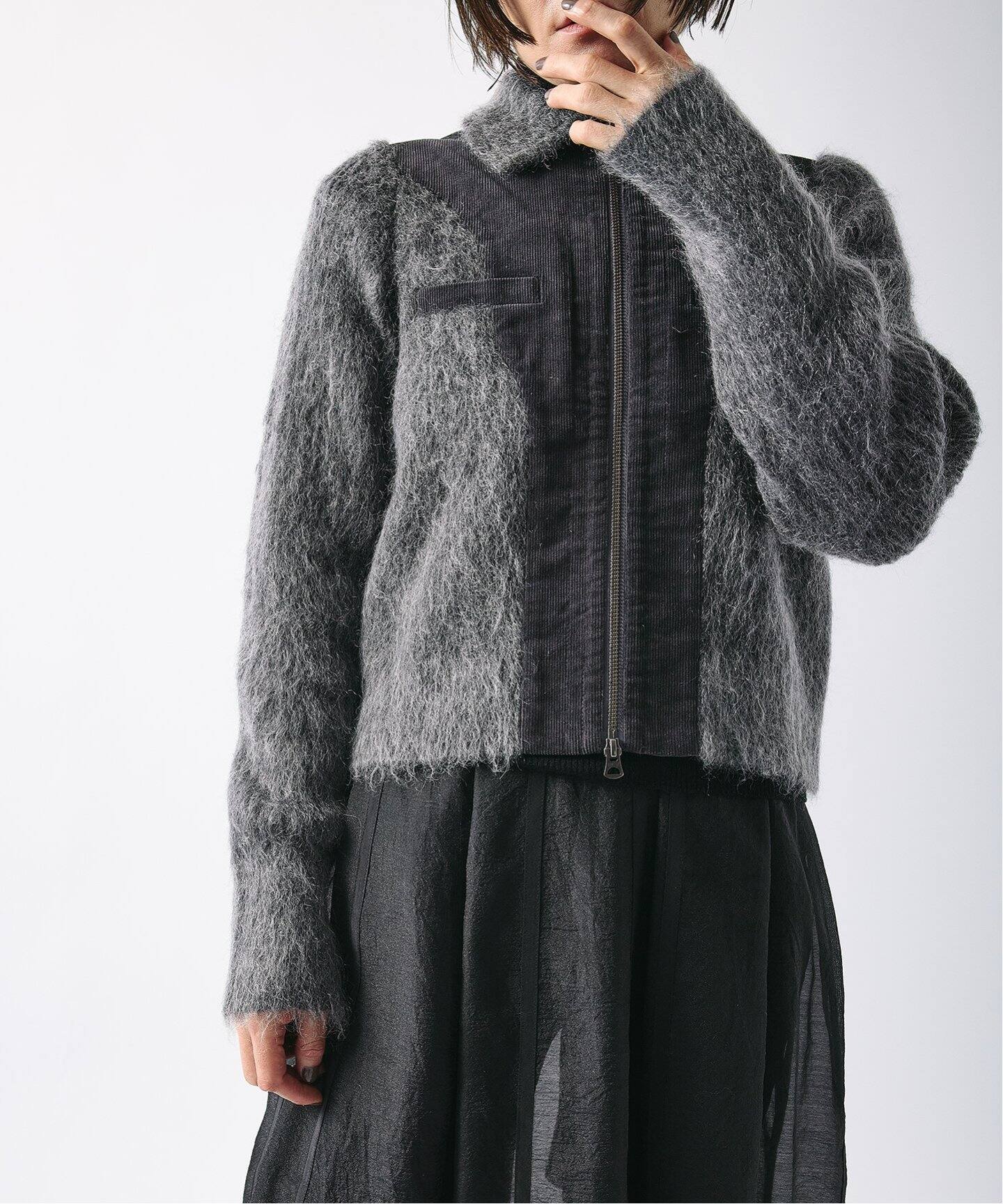 予約》【KIARIS vintage＆closet×JS】ドッキングニットブルゾン 