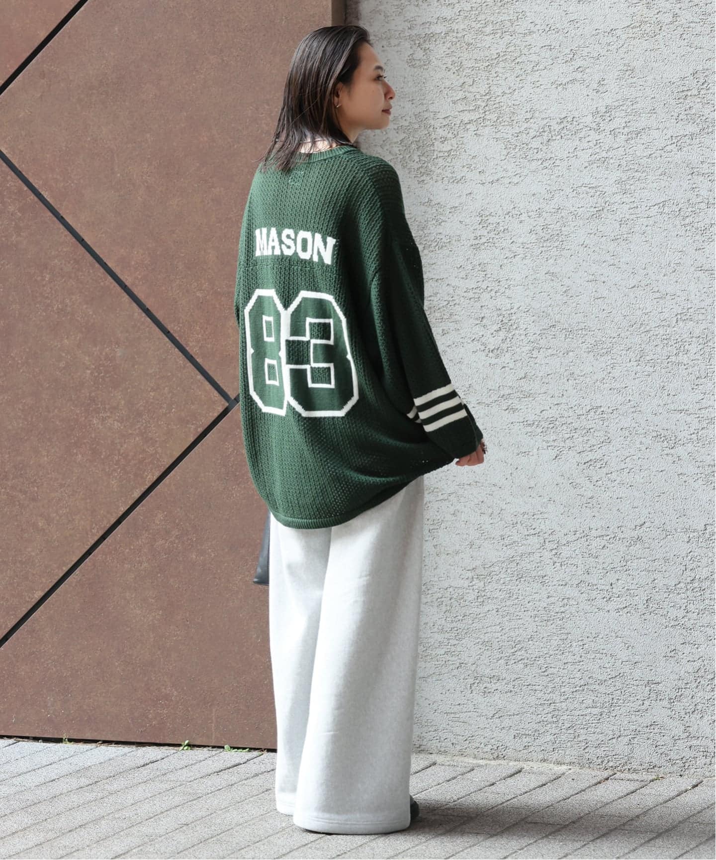 別注【MASON/メイソン】スカシアミレタードニット（ニット／セーター