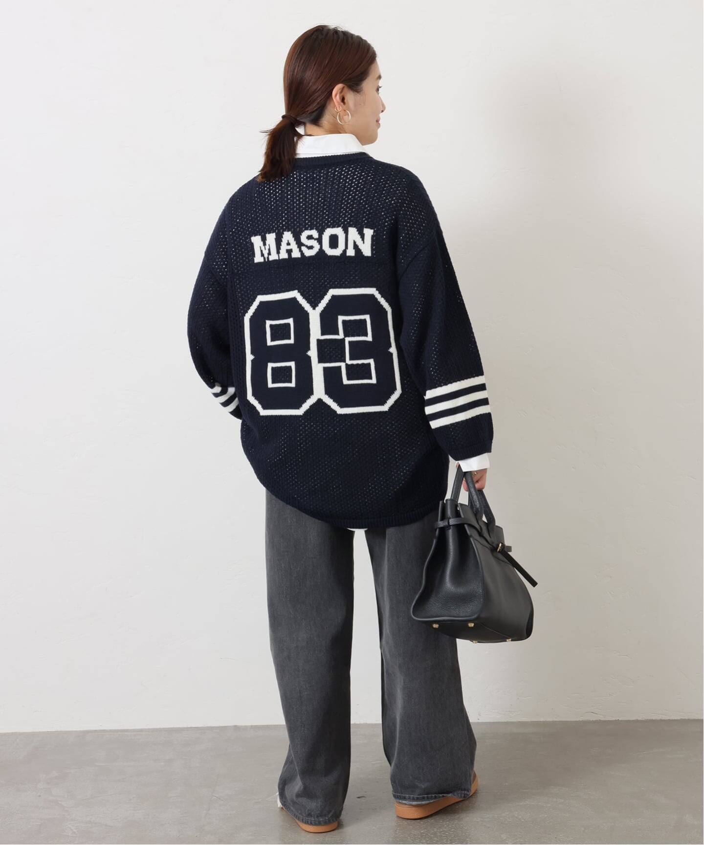 別注【MASON/メイソン】スカシアミレタードニット（ニット／セーター