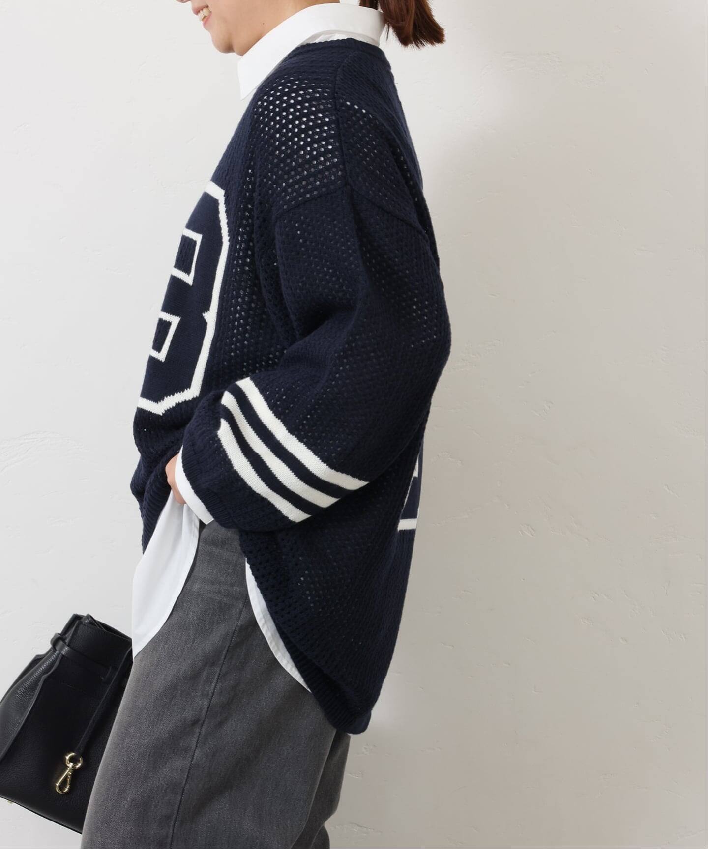 別注【MASON/メイソン】スカシアミレタードニット（ニット／セーター