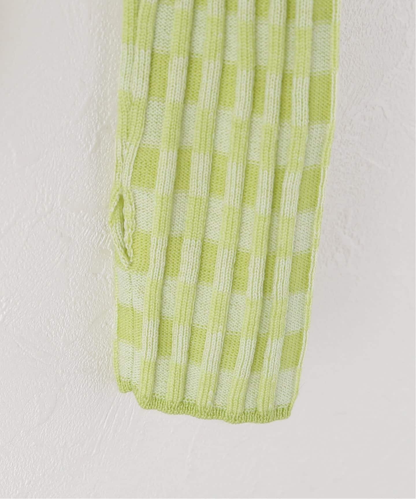 ANNUAL/アニュアル】 Chekered rib Turtle PO（ニット／セーター