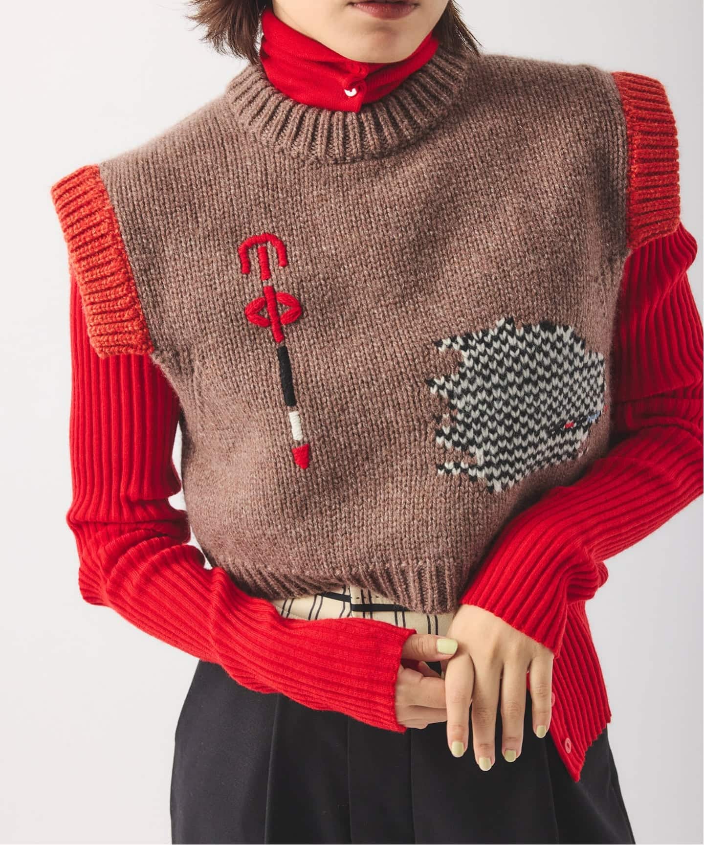 別注【Y.A.Acc】for JS Bicolor knit Vest（ベスト）｜JOURNAL