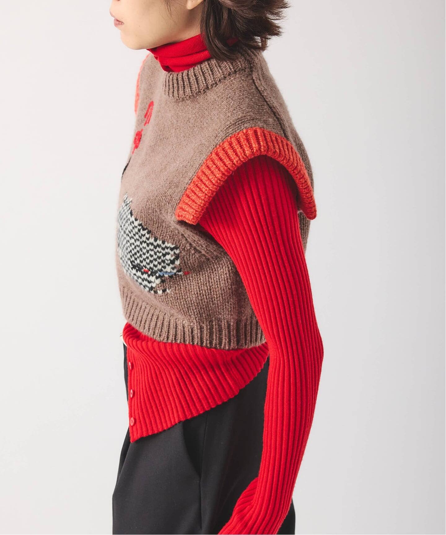別注【Y.A.Acc】for JS Bicolor knit Vest（ベスト）｜JOURNAL
