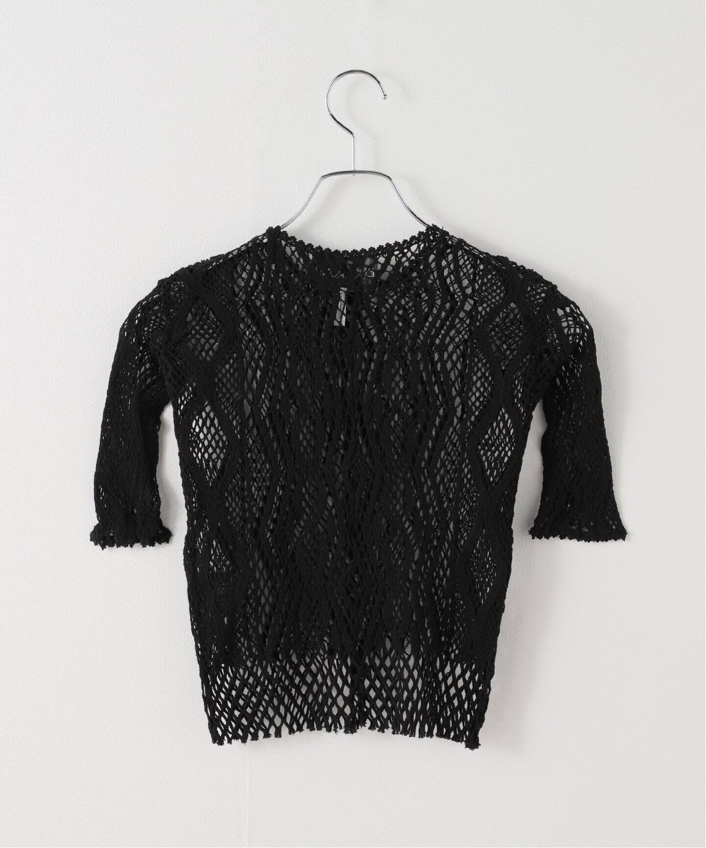 EUCHRONIA / ユークロニア】LACE SHORT SLEEVE TEE（ニット／セーター