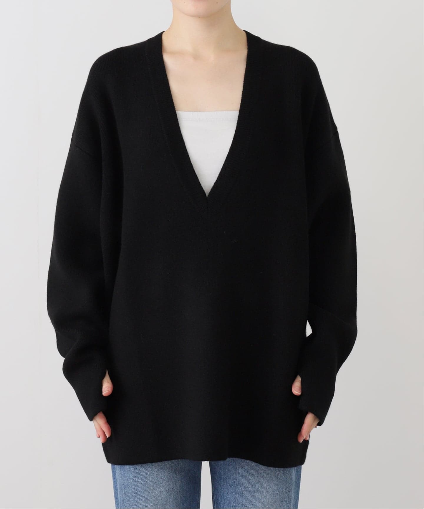 SEEALL/シーオール】DEEP V SWEATER（ニット／セーター）｜JOURNAL