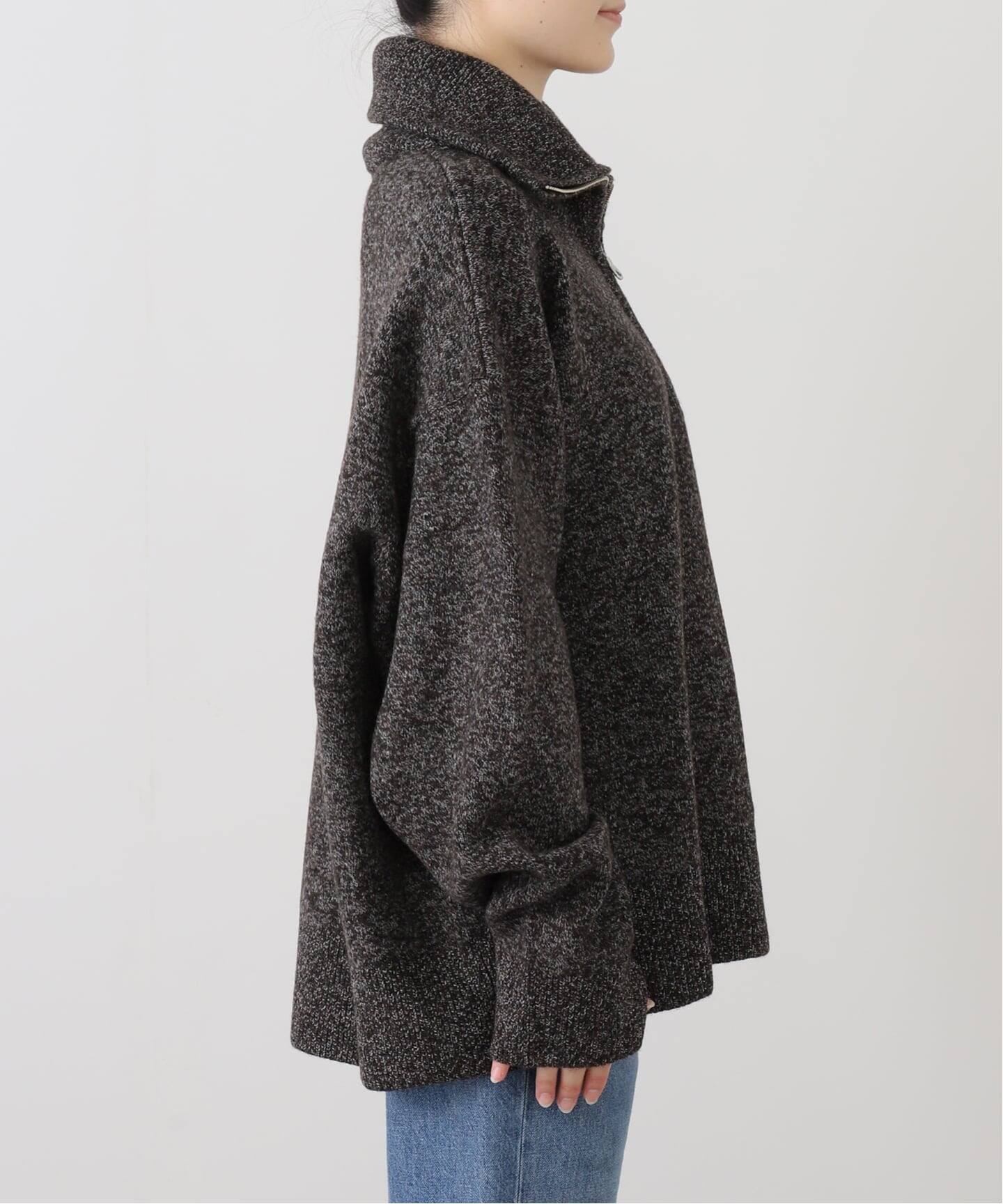 SEEALL/シーオール】 ZIP PULL SWEATER(ニット/セーター SEEALL/シーオール】 ZIP PULL SWEATER(ニット/セーター