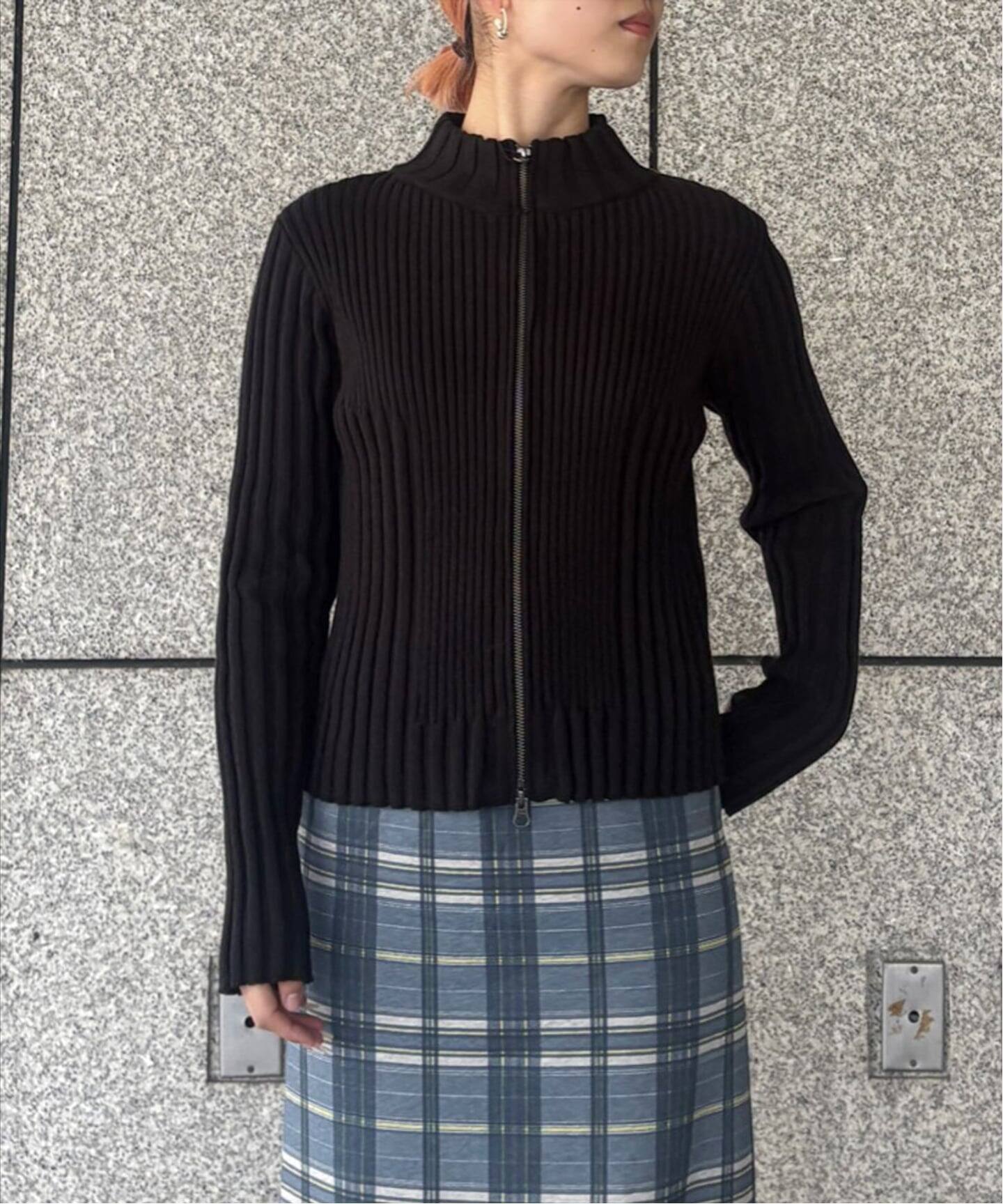 Oriens JOURNAL STANDARD ナナメジップニット フロントジップリブニット（ニット／セーター）｜Oriens JOURNAL