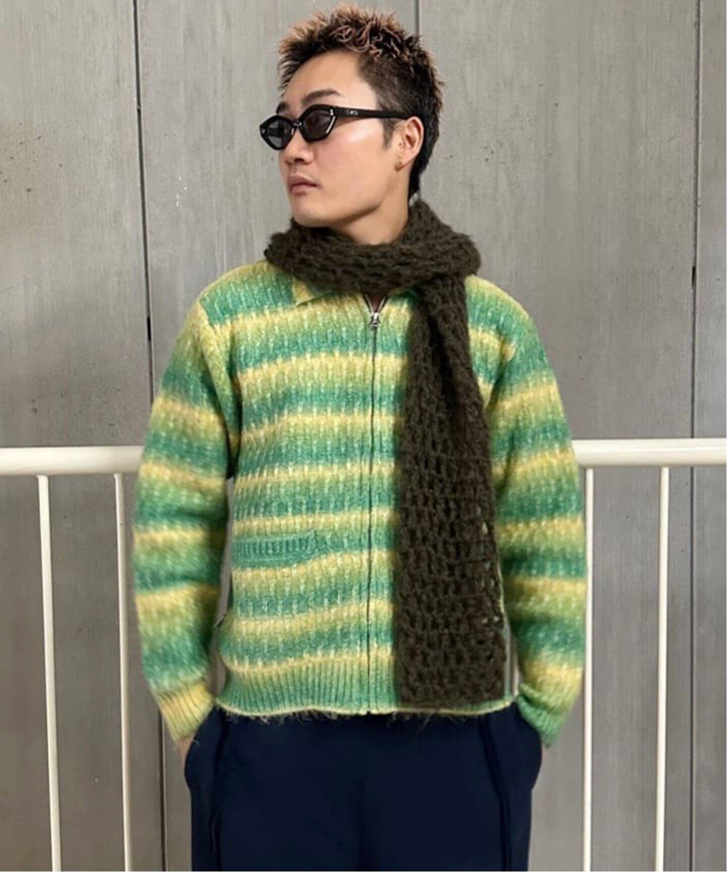 OBEY / オベイ】 REGGIE ZIP UP CARDIGAN 1510100 38（ニット 