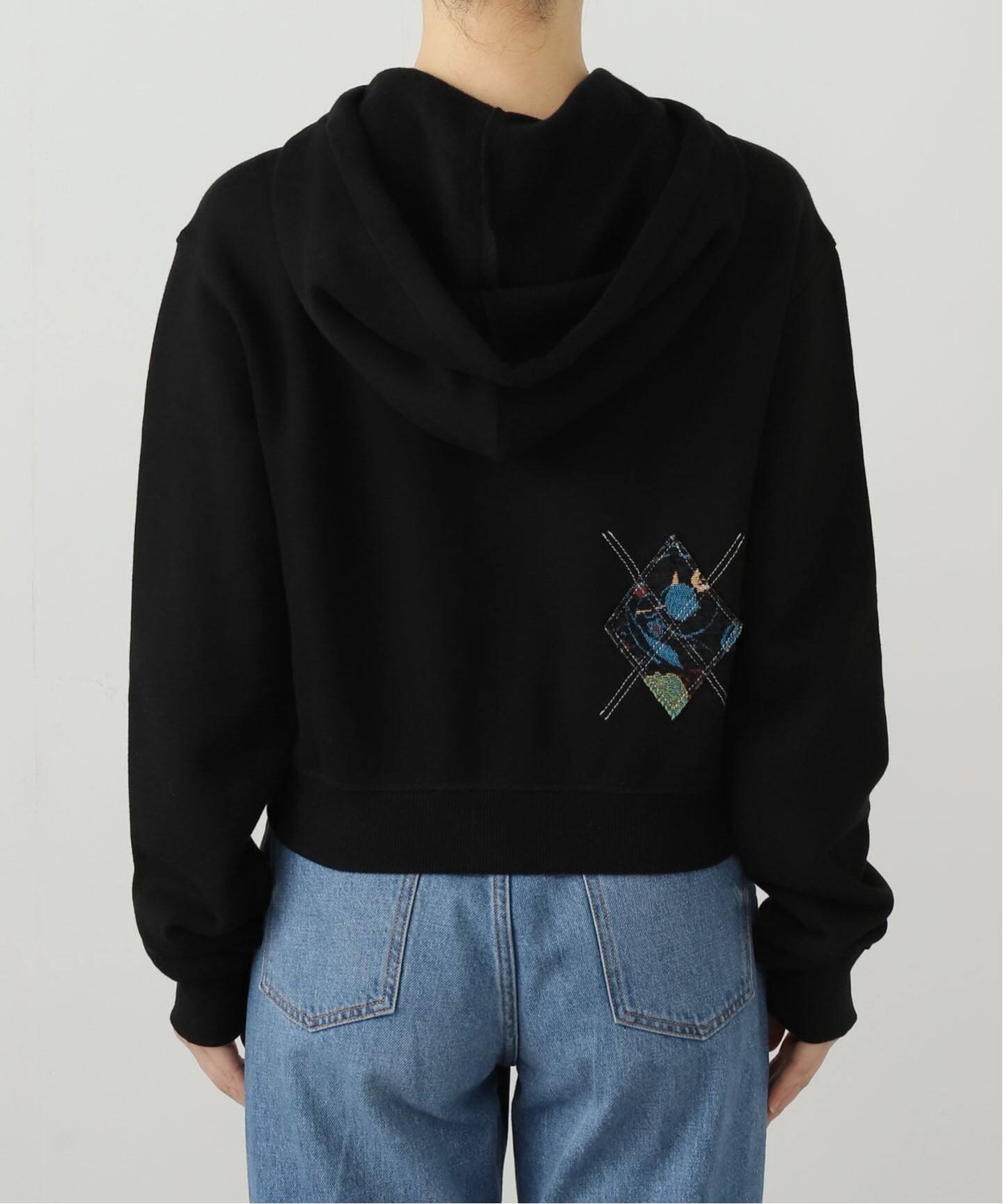 OPEN YY / オープンワイワイ】Knitted ARGYLE PATCHED HOODIE