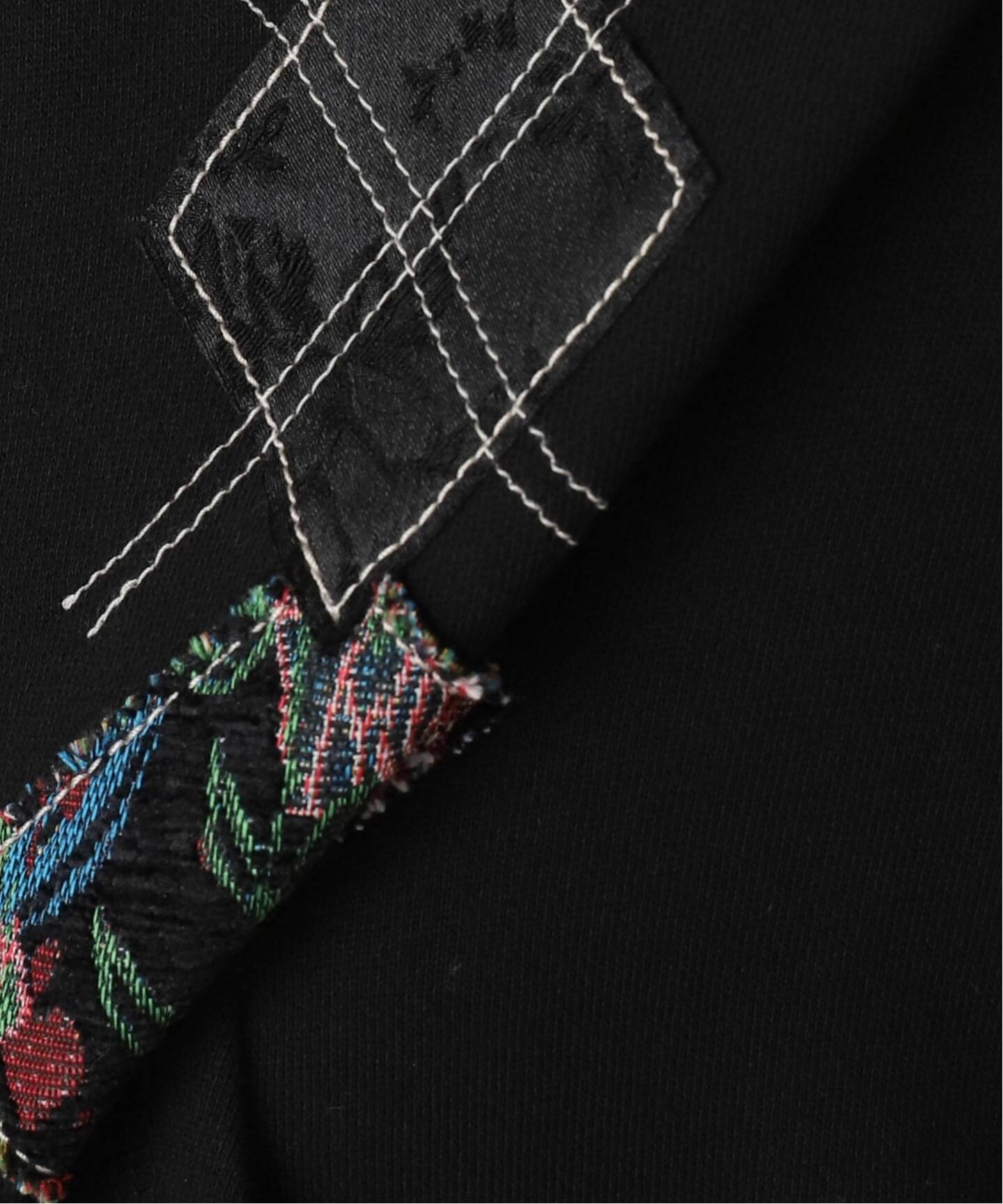 OPEN YY / オープンワイワイ】Knitted ARGYLE PATCHED HOODIE