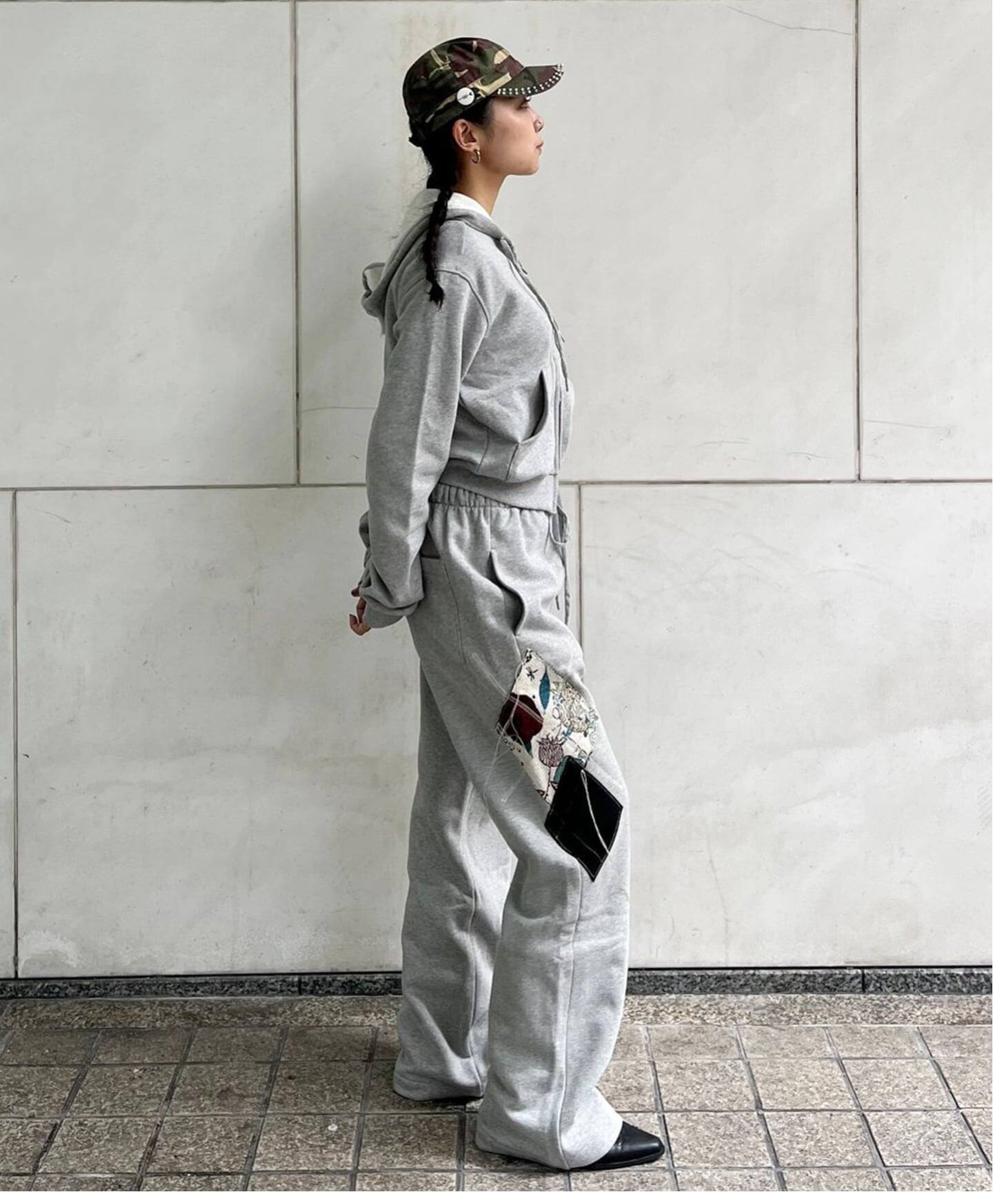 OPEN YY / オープンワイワイ】Knitted ARGYLE PATCHED HOODIE