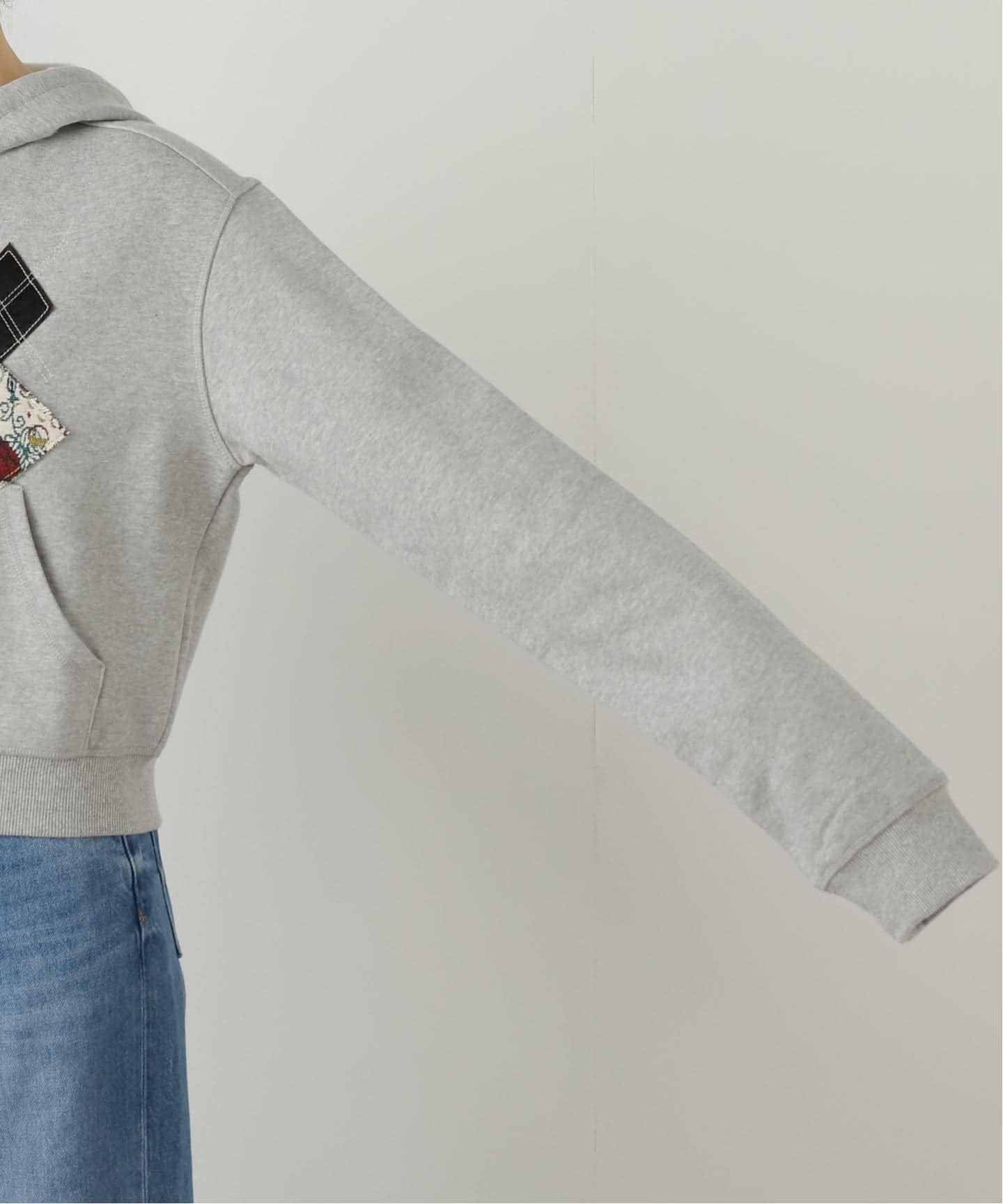 OPEN YY / オープンワイワイ】Knitted ARGYLE PATCHED HOODIE