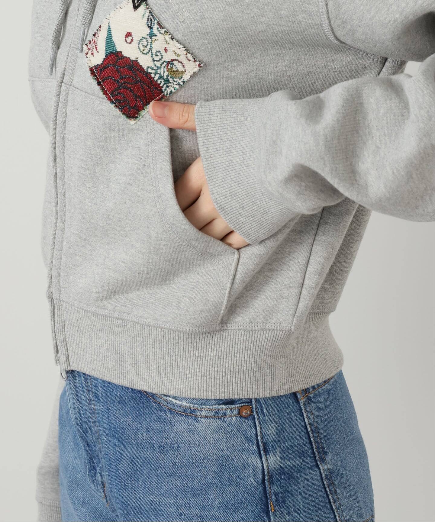 OPEN YY / オープンワイワイ】Knitted ARGYLE PATCHED HOODIE