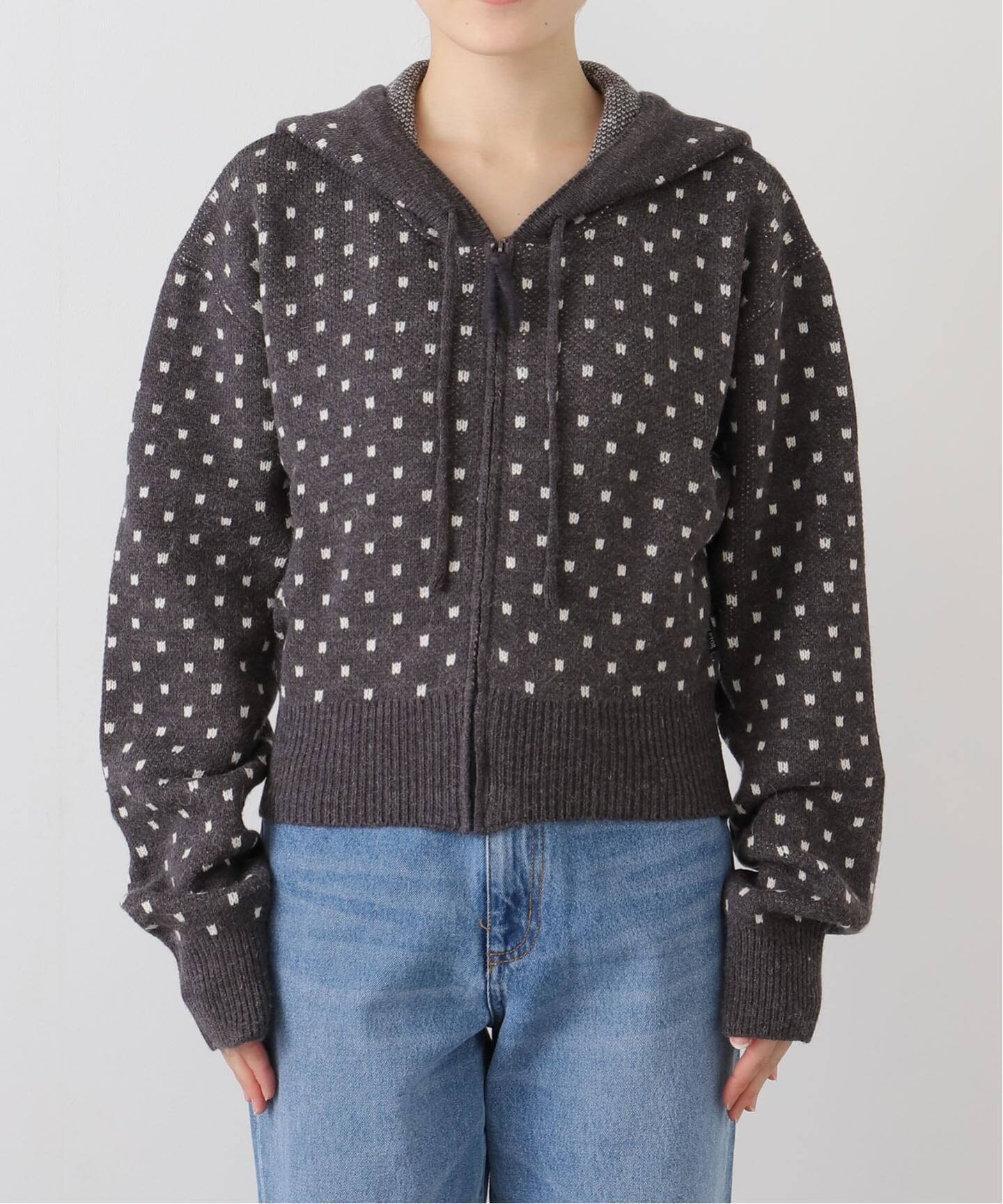 SCULPTOR/スカルプター】Snowflake Knit Zip-Up SC25A130（ニット