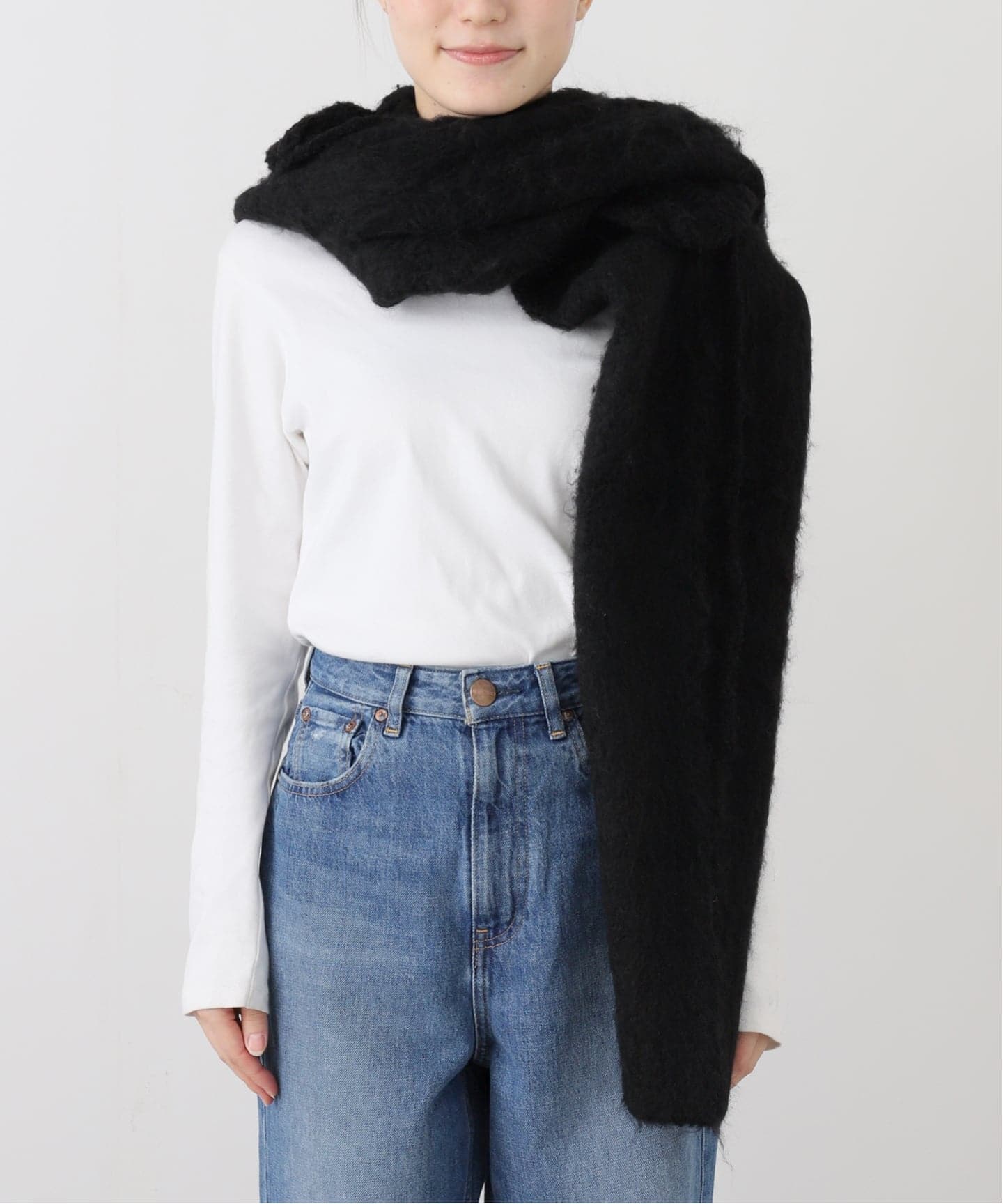 VIAVANDA/ヴィアヴァンダ】2WAY HOODED MUFFLER KNIT（マフラー