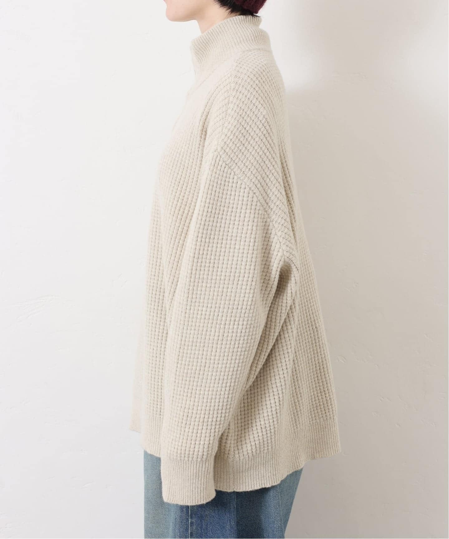 2025AW ジャーナルスタンダード ラックス journal standard luxe ウールMIXワッフル ハーフZip-プルオーバー ｜【2400014914566】 ウールMIXワッフル ハーフZip-プルオーバー（ニット／セーター