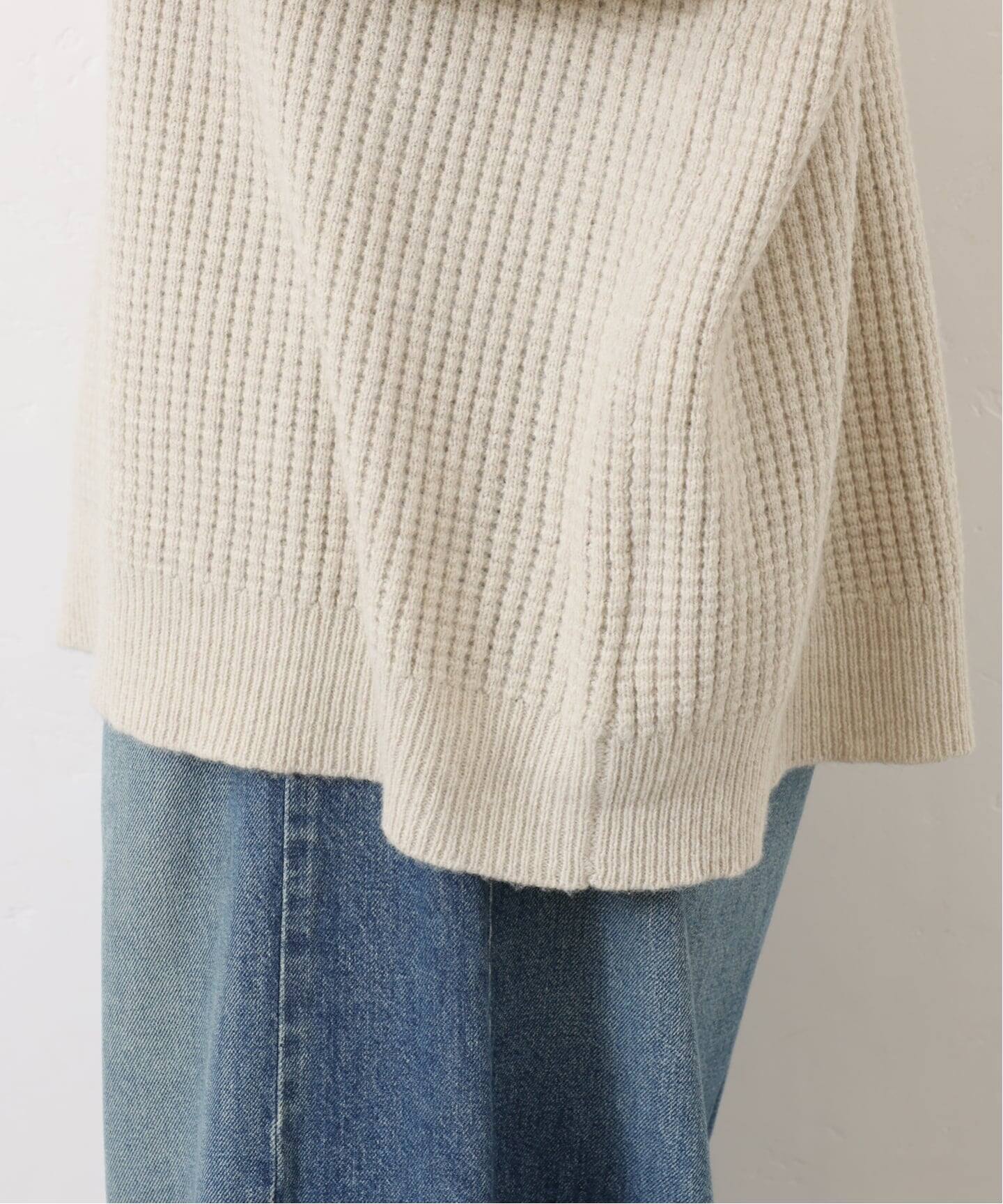 journal standard luxe パイル ハーフZipプルオーバー 予約》ウールMIXワッフル ハーフZip-プルオーバー（ニット