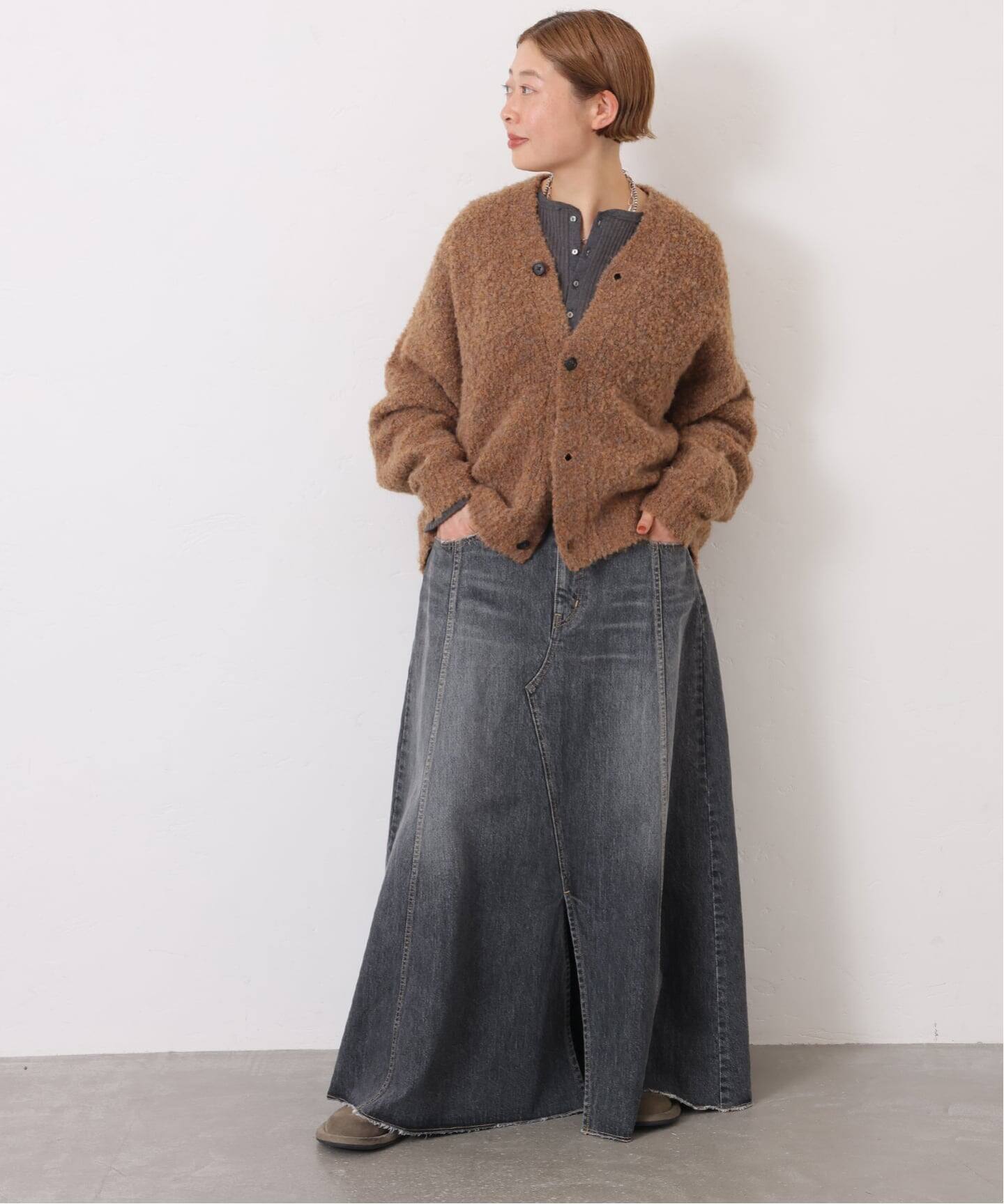 追加》ブークレー Vネックカーディガン（カーディガン）｜journal