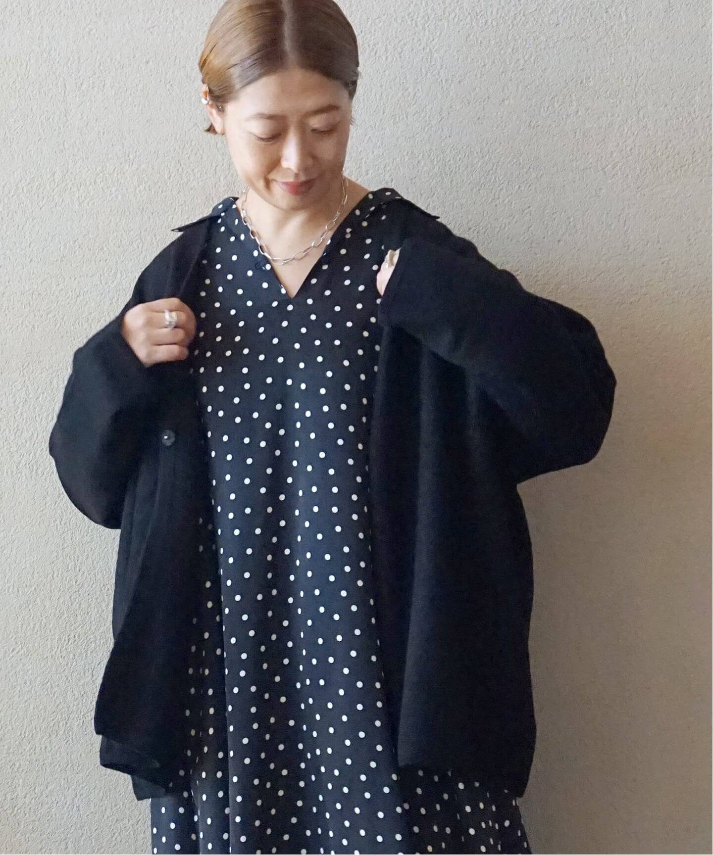 ボイルメリノウールノーカラーカーディガン（カーディガン）｜journal