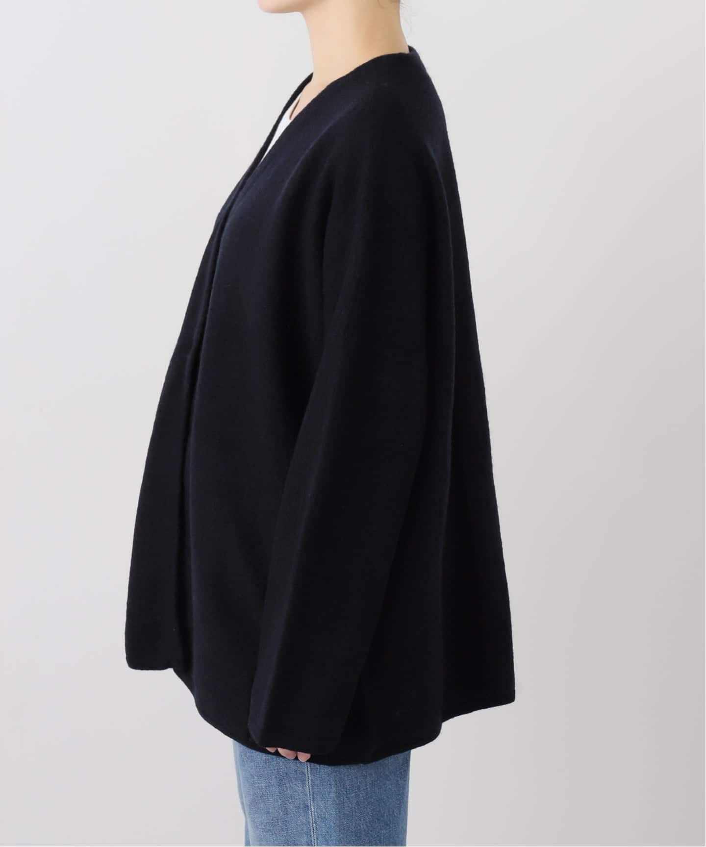 ボイルメリノウールノーカラーカーディガン（カーディガン）｜journal