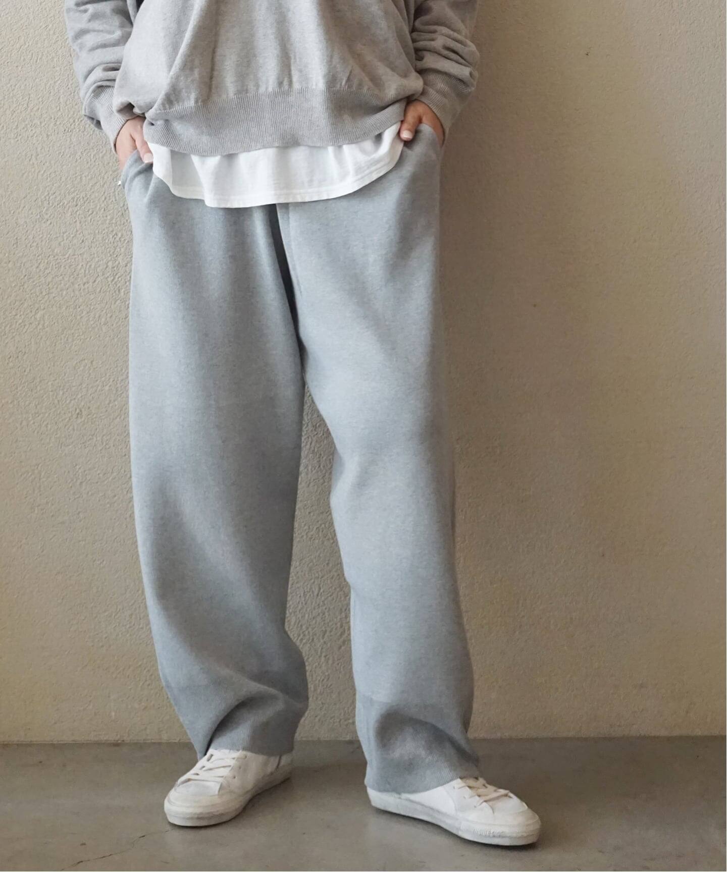 【ATON】 50/3 ORGANIC SMOOTH TAPERED KNIT ATON】 50/3 ORGANIC SMOOTH TAPERED KNIT PA（その他パンツ