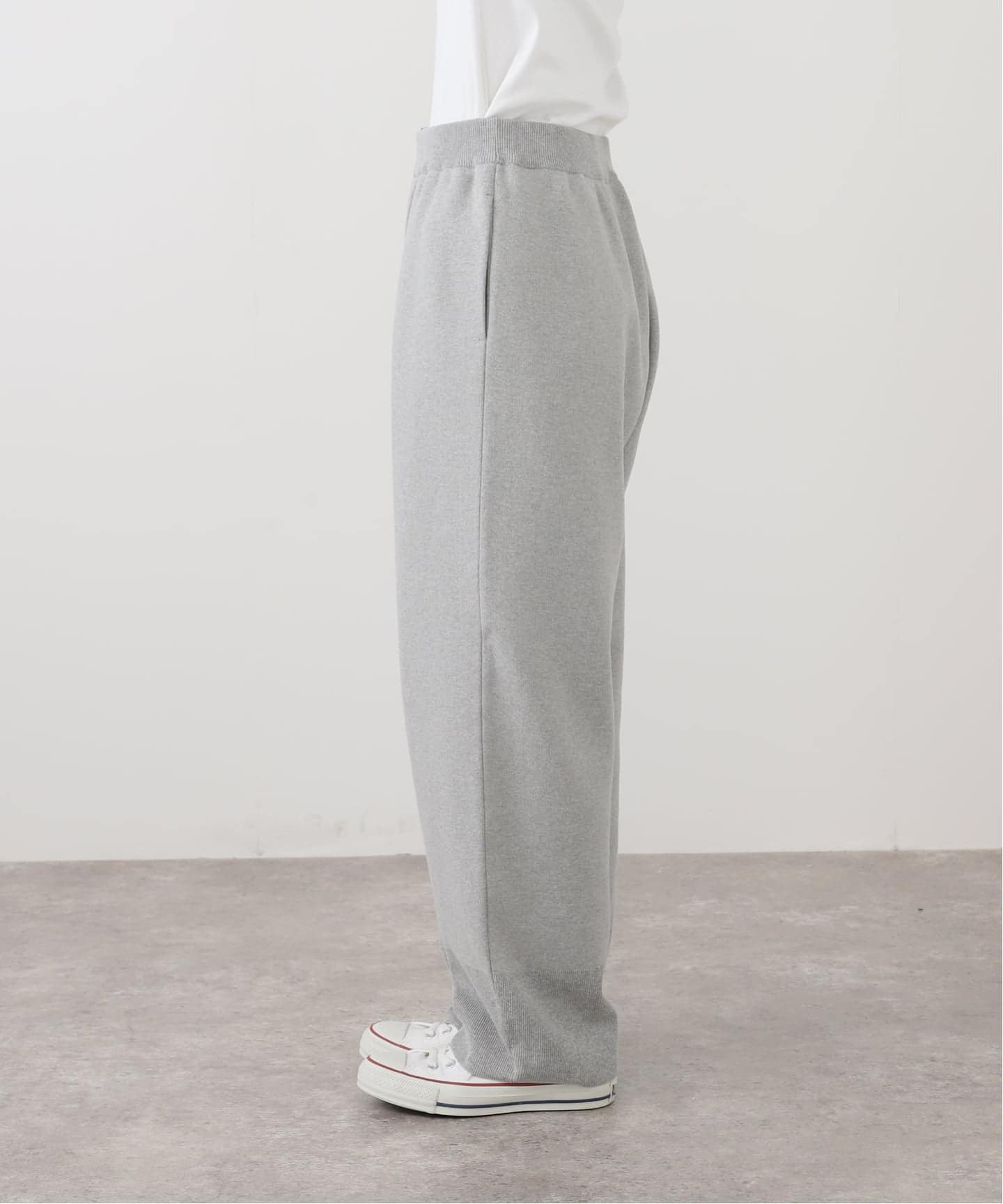 【ATON】 50/3 ORGANIC SMOOTH TAPERED KNIT 50/3 ORGANIC SMOOTH | テーパードニットパンツ / ATON | ファッション