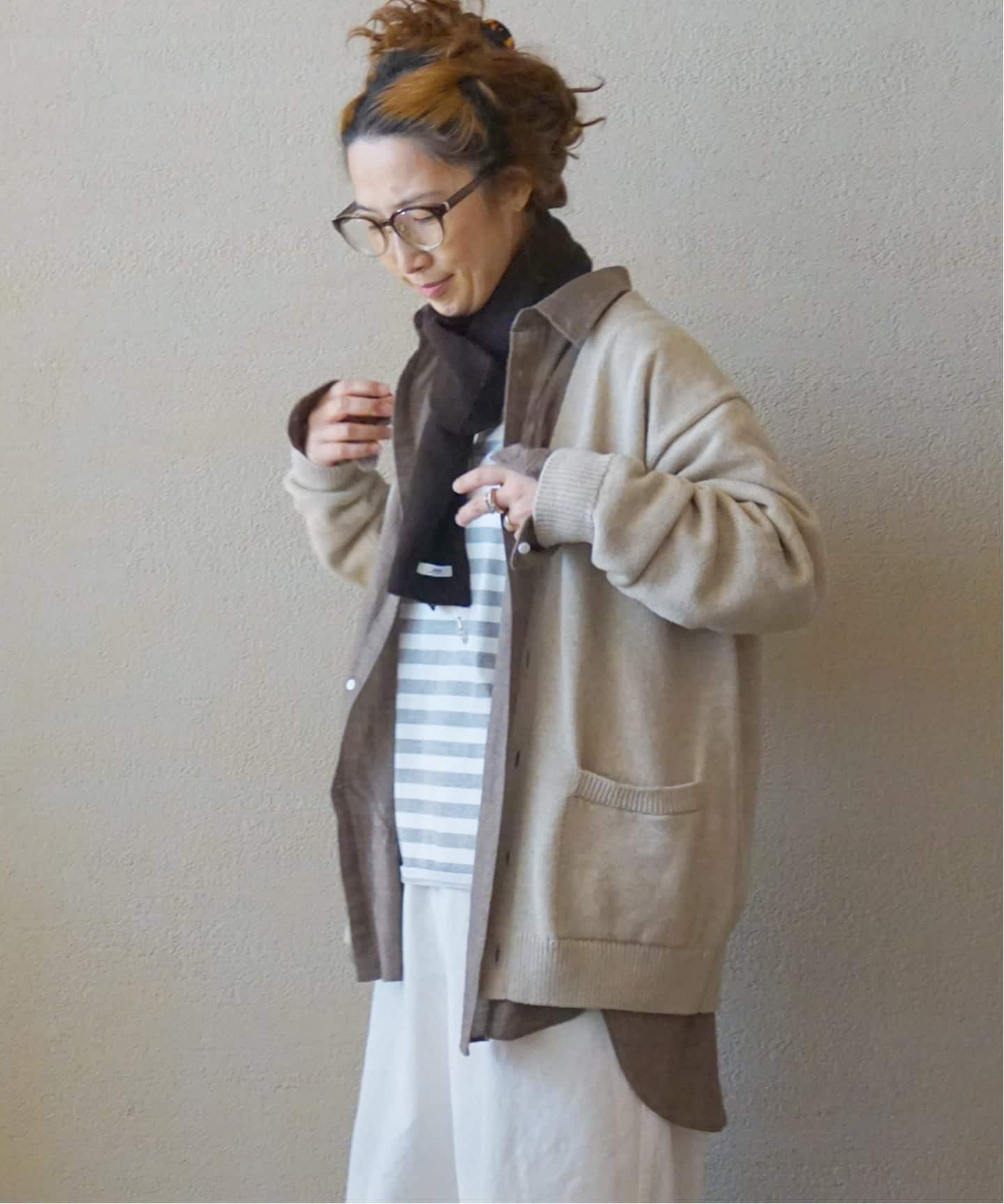 美品 2025AW ジャーナルスタンダードラックス journal standard luxe yonetomi WASHABLE BOUMOU MERINO C/D＼ベージュ【2400014845693】 JOURNAL STANDARD LUXE（ジャーナルスタンダード ラックス） 美品