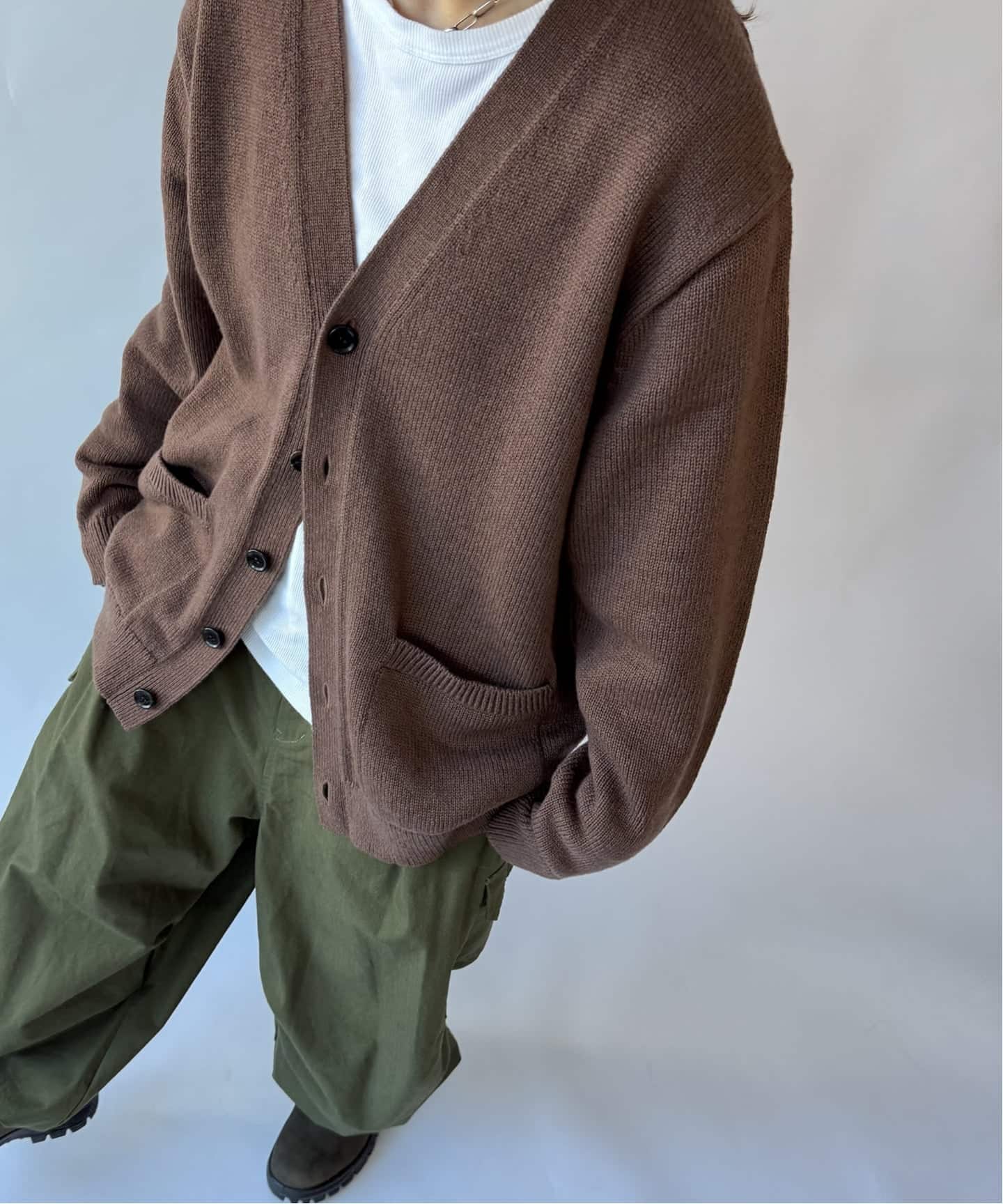 yonetomi】WASHABLE BOUMOU MERINO C/D（カーディガン）｜journal