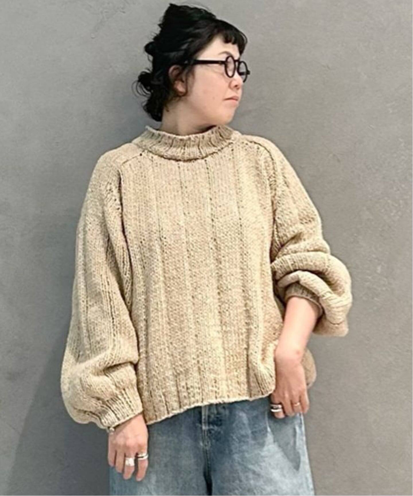 【最終お値下げ】THESHISHIKUI BIG ニット CAMEL m17903697818_1.jpg?1756931054